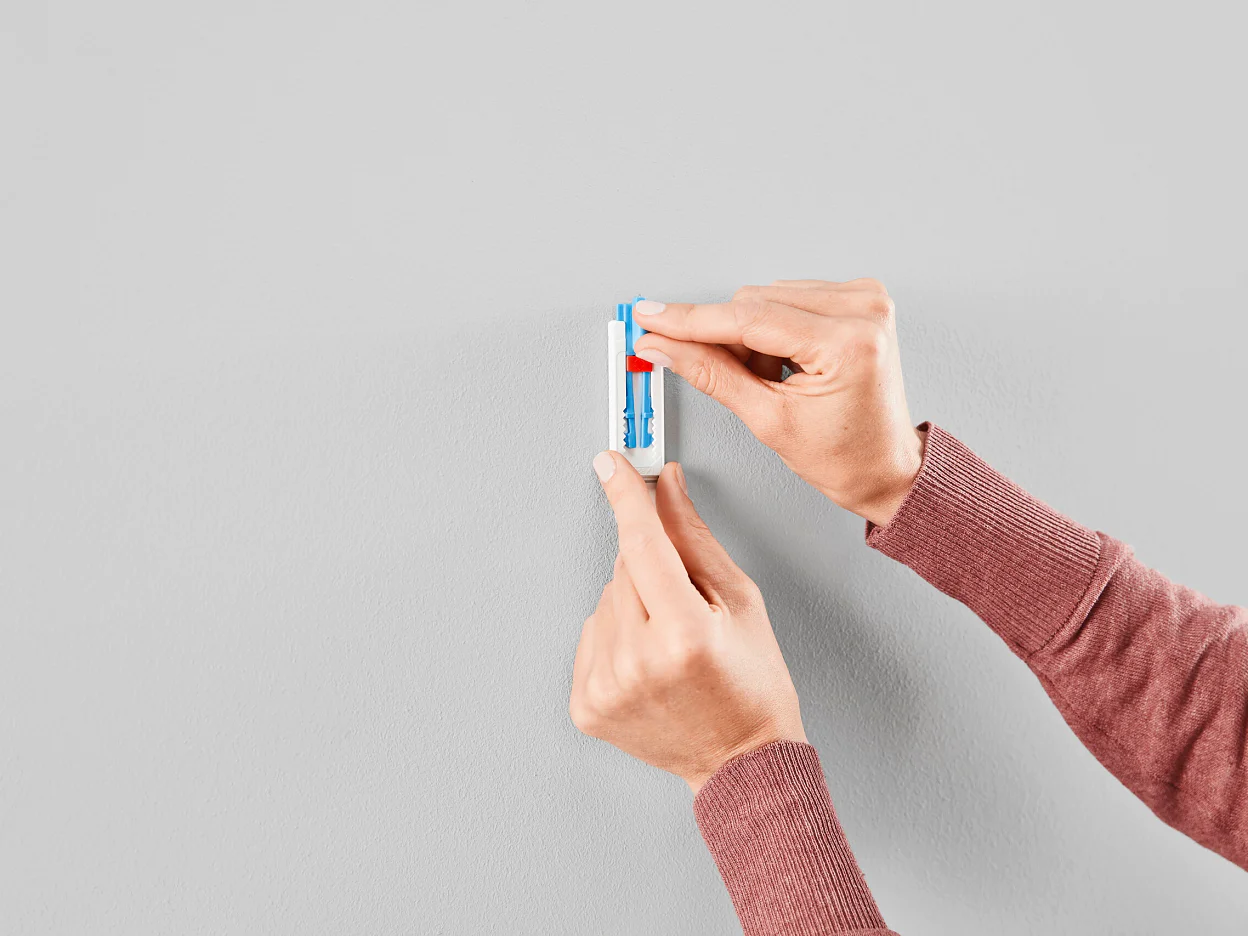 [en-en] tesa SMS adjustable nail for canvas for wallpaper up to 1 kg, step 4 of 6