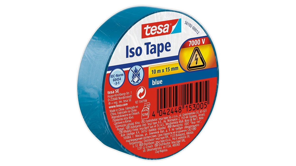 [en-en] tesa Iso Tape, 10m x 15mm, blue