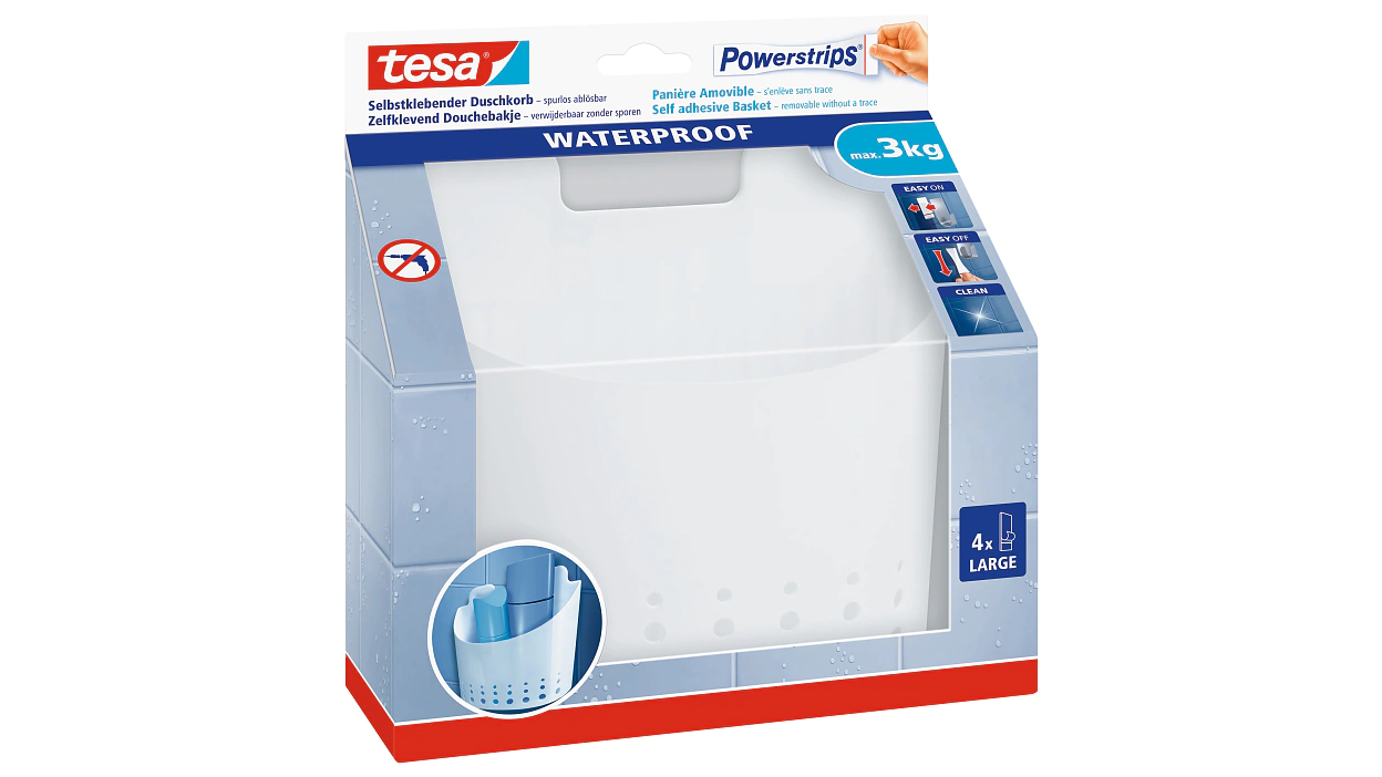 [en-en] tesa Powerstrips waterproof basket large