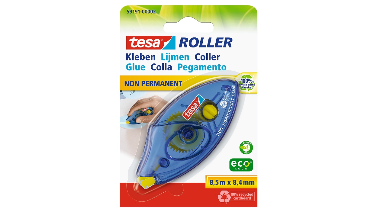 [en-en] tesa Roller Glue Non Permanent Disposable ecoLogo