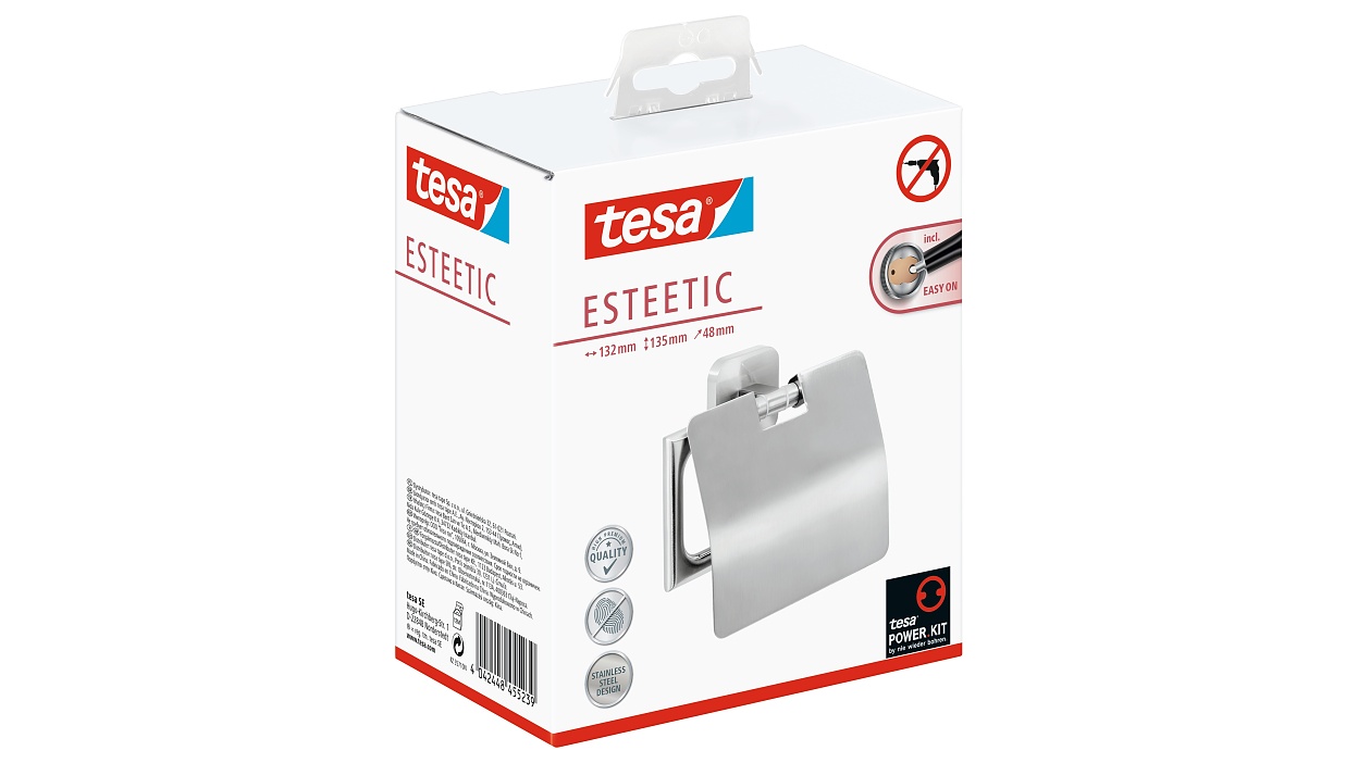 [en-en] tesa Esteetic Toilet Roll Holder W. Lid