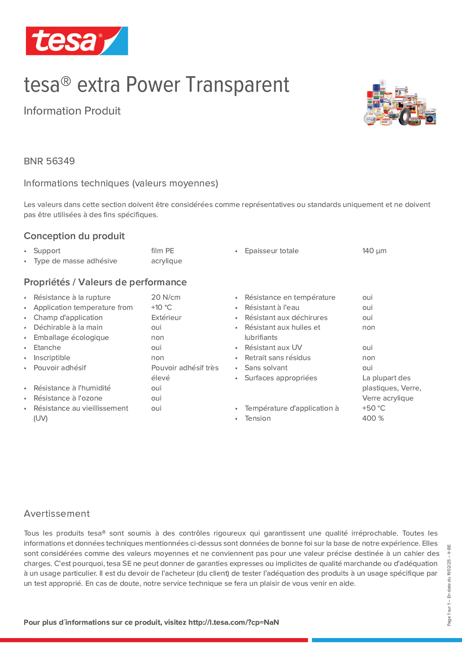 Product information_tesa® extra Power 56349_fr-BE_nl-BE