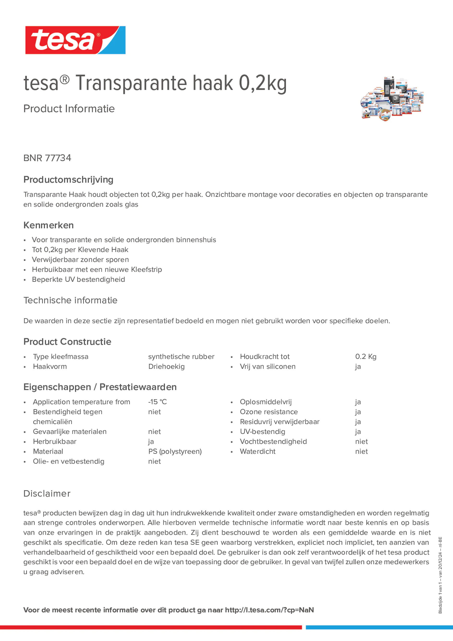 Product information_tesa® 77734_fr-BE_nl-BE