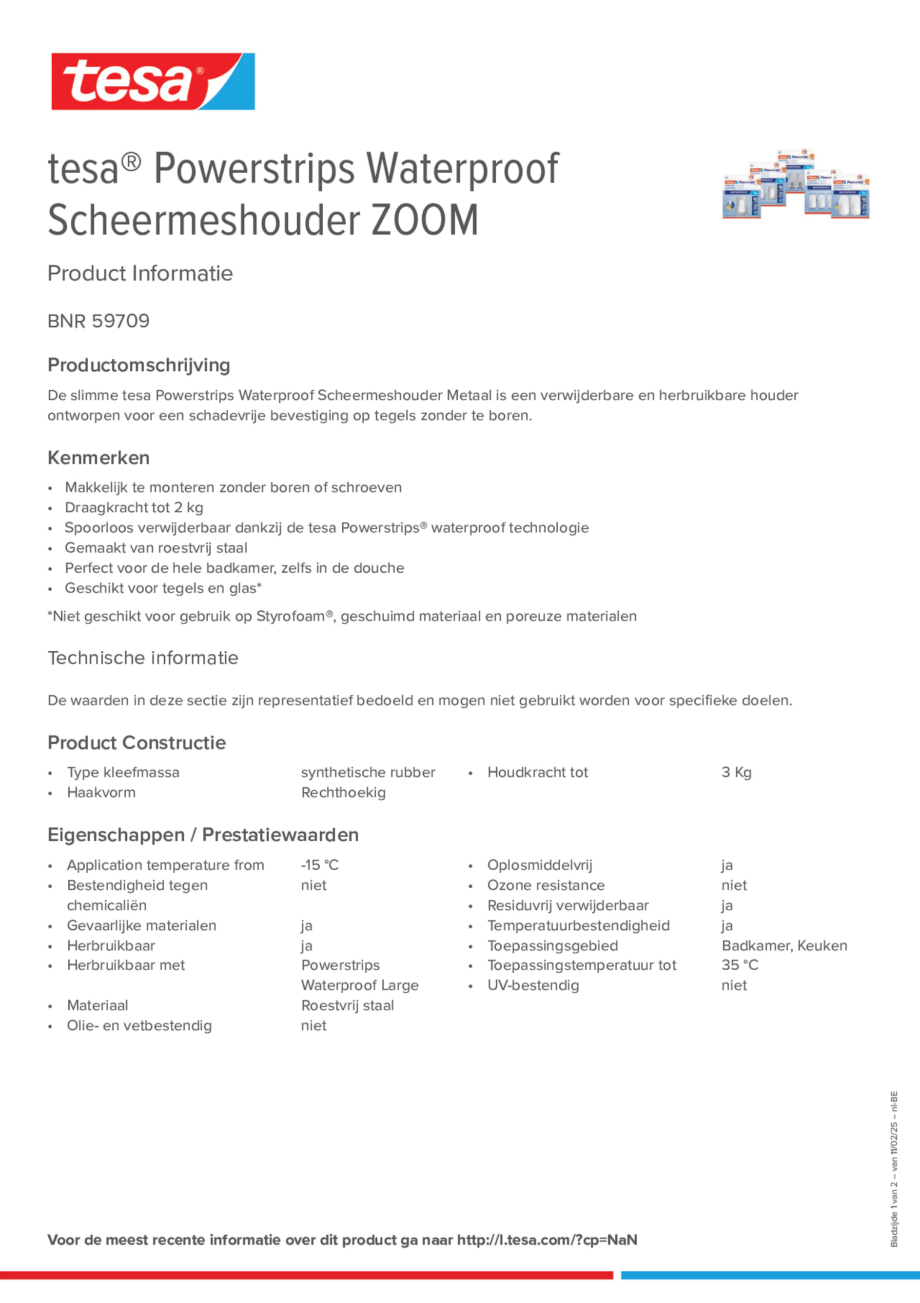 Product information_tesa® Powerstrips 59709_fr-BE_nl-BE