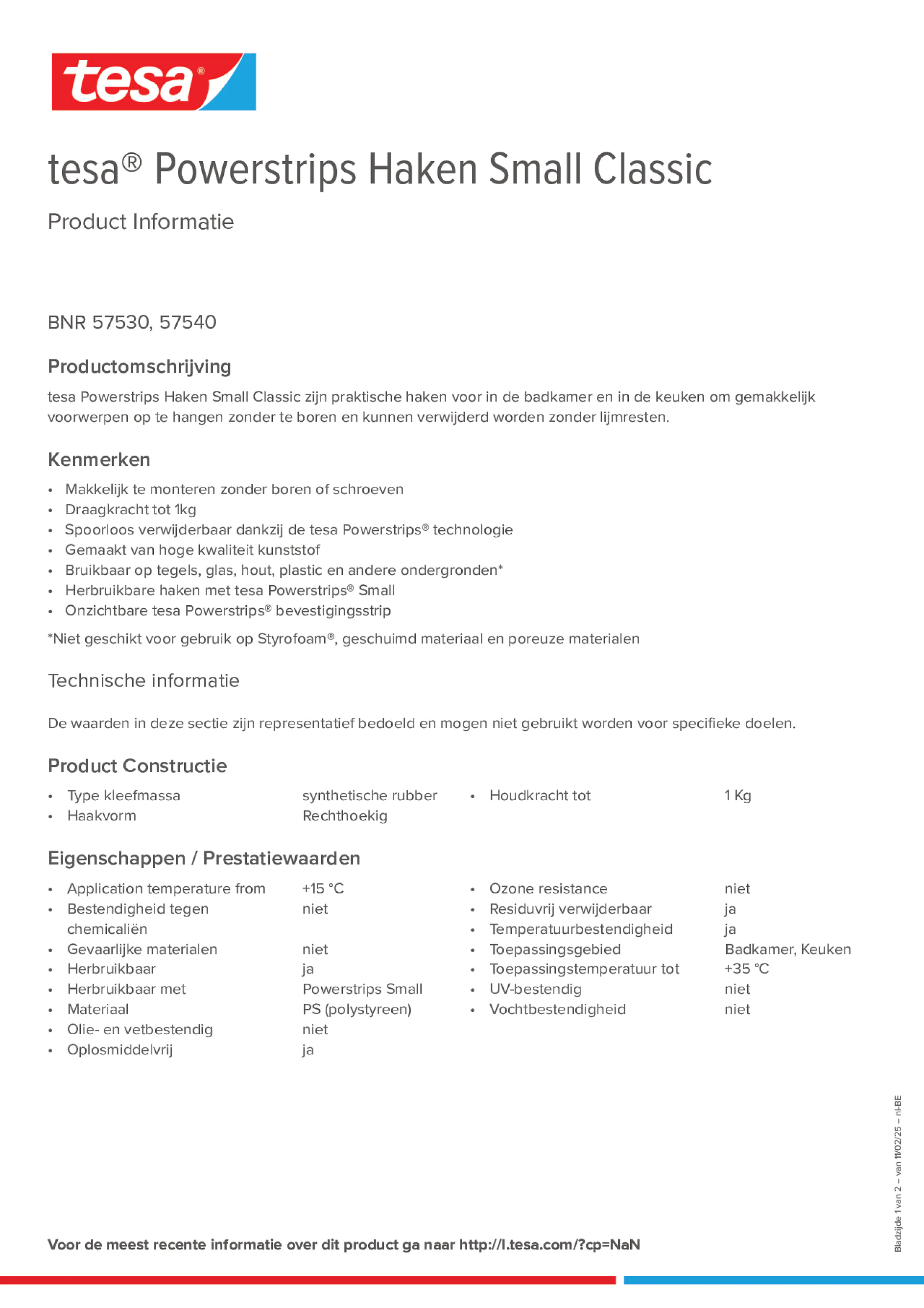 Product information_tesa® Powerstrips 57530_fr-BE_nl-BE
