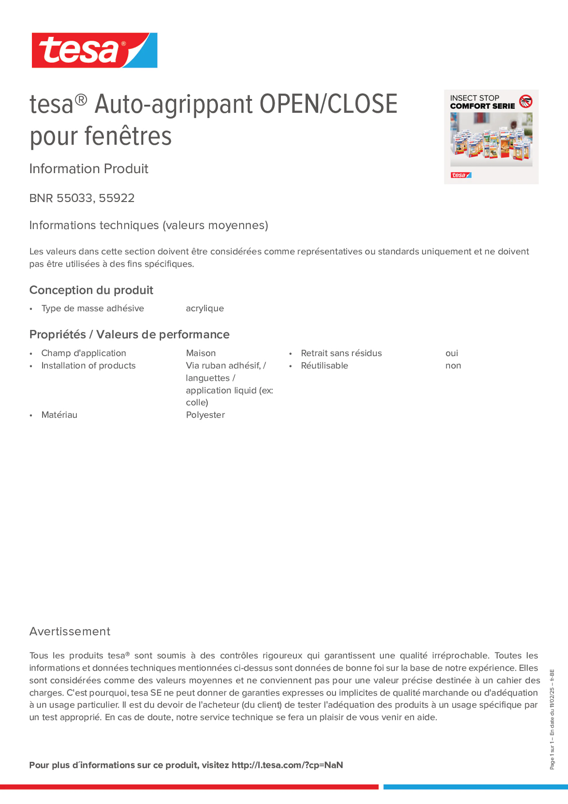 Product information_tesa® 55033_fr-BE_nl-BE