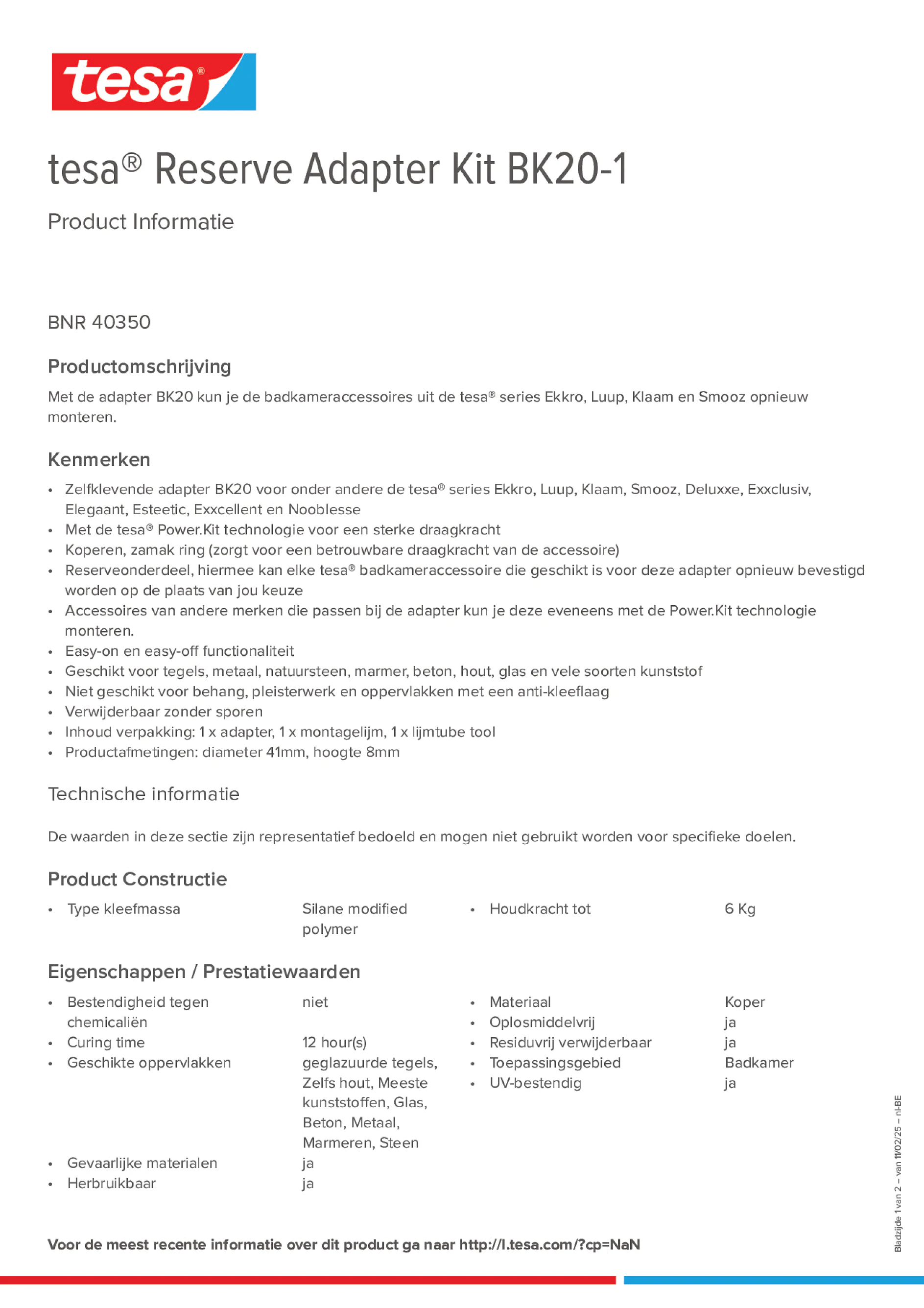 Product information_tesa® 40350_fr-BE_nl-BE