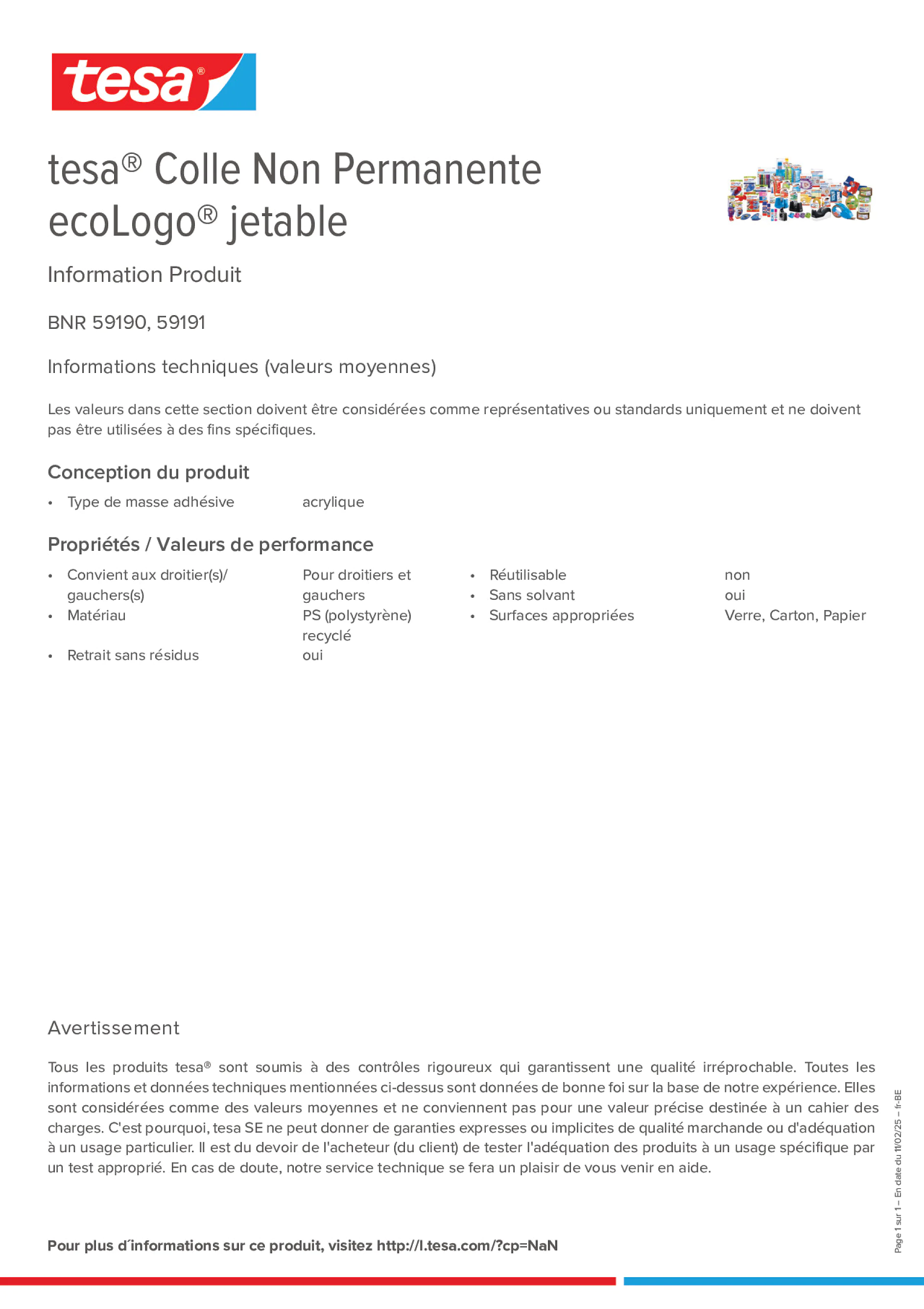 Product information_tesa® 59191_fr-BE_nl-BE