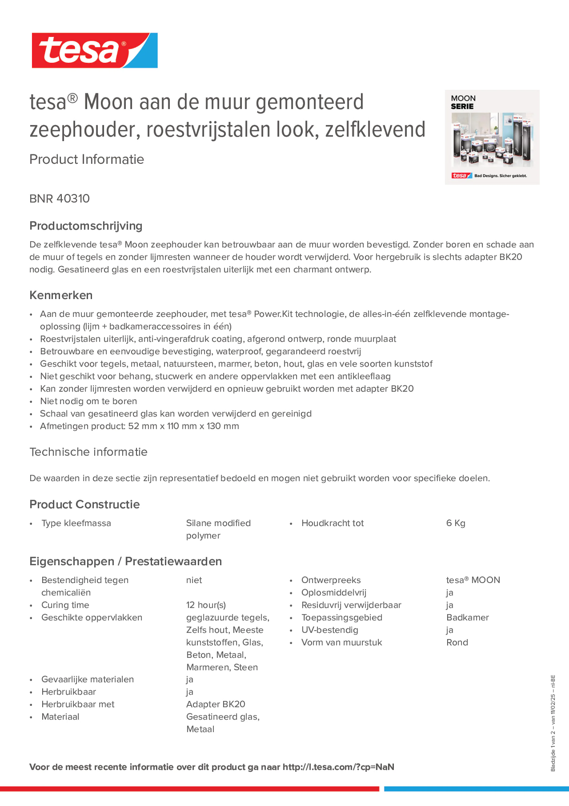 Product information_tesa® 40310_fr-BE_nl-BE