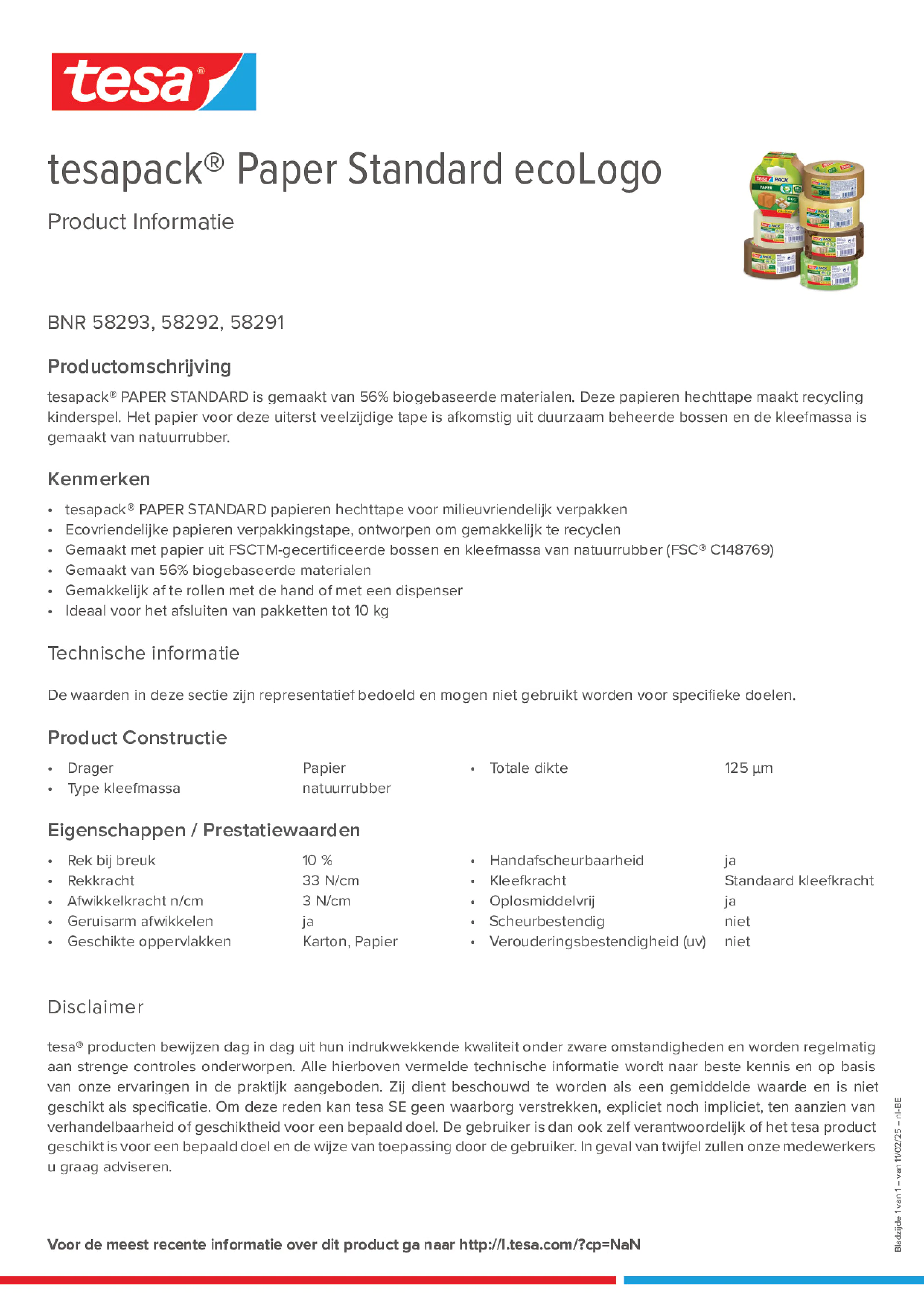 Product information_tesapack® 58293_fr-BE_nl-BE