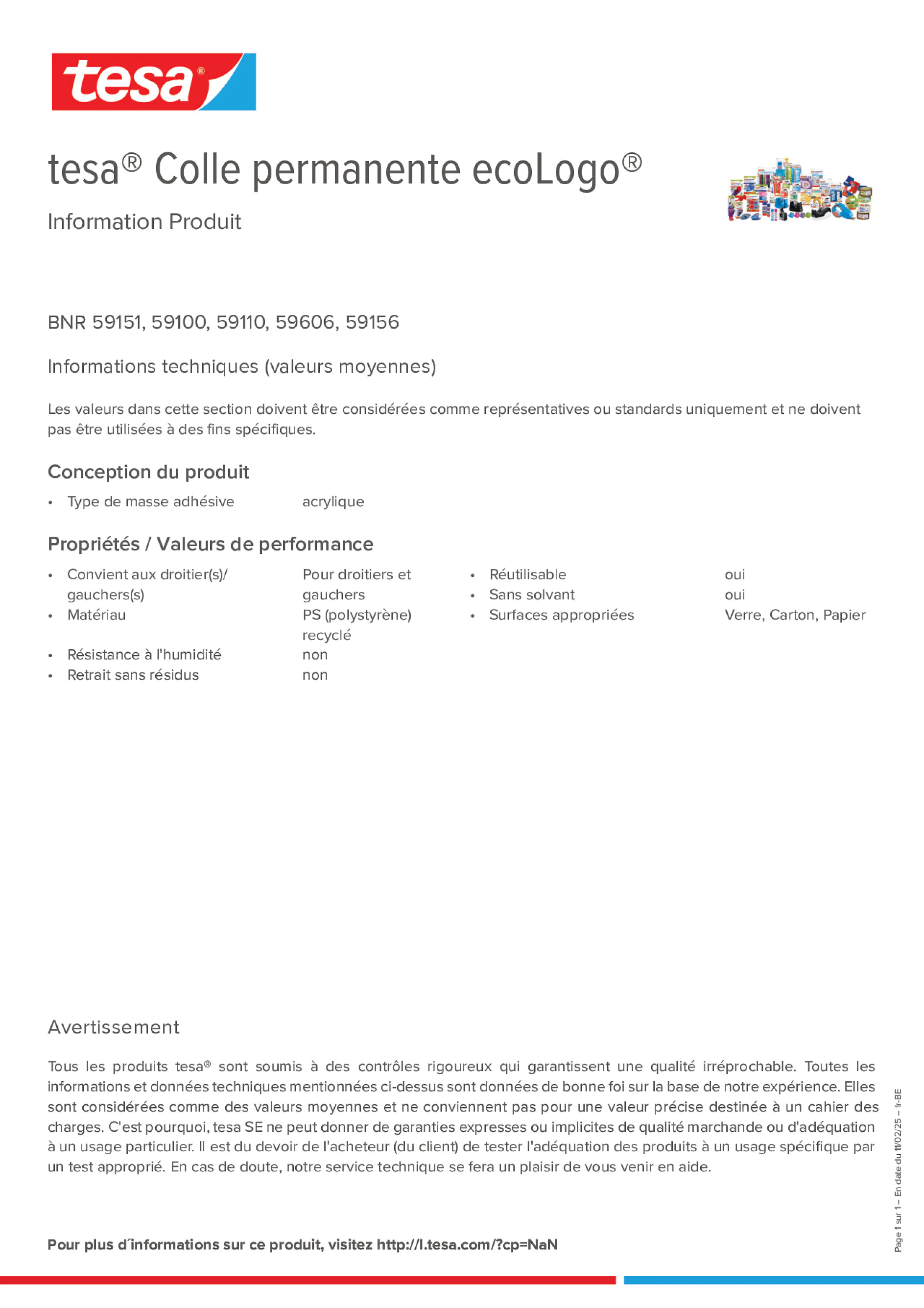 Product information_tesa® 59156_fr-BE_nl-BE