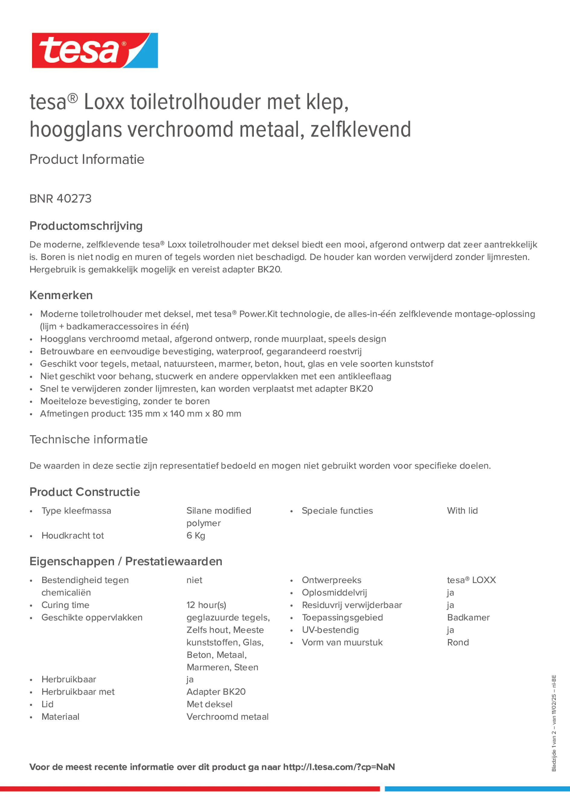 Product information_tesa® 40273_fr-BE_nl-BE