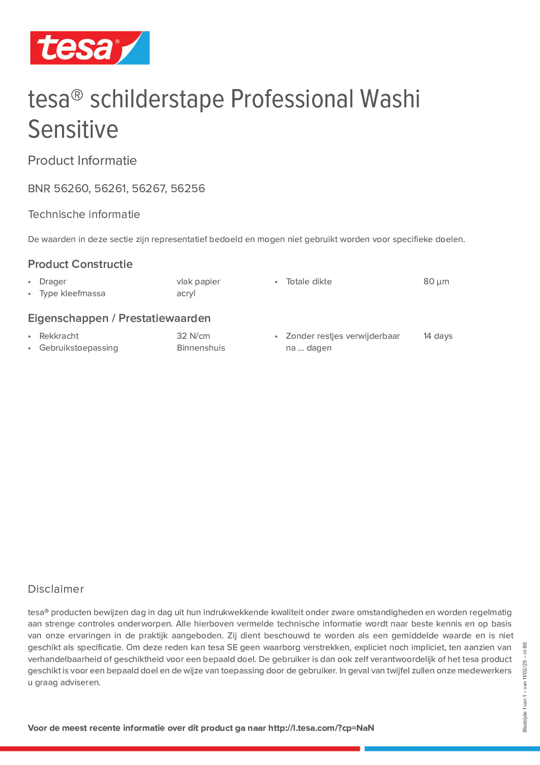 Product information_tesa® 56260_fr-BE_nl-BE