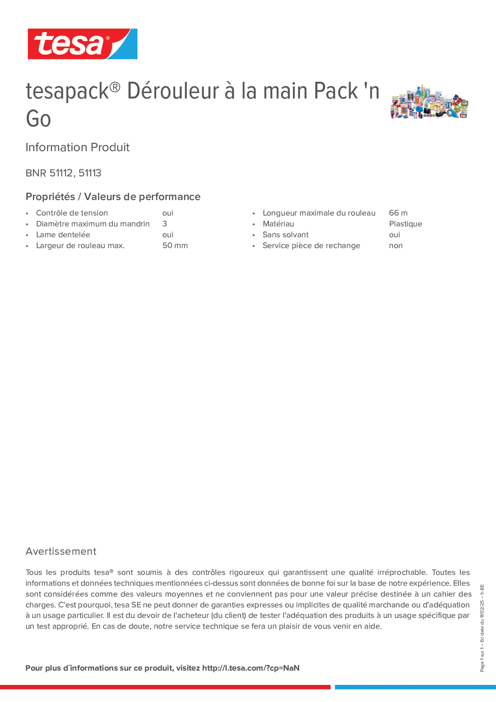 Product information_tesapack® 51113_fr-BE_nl-BE