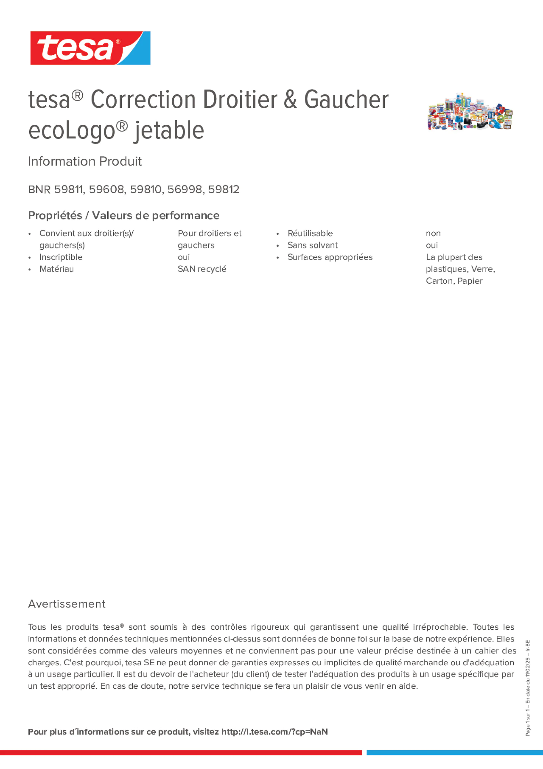 Product information_tesa® 56998_fr-BE_nl-BE