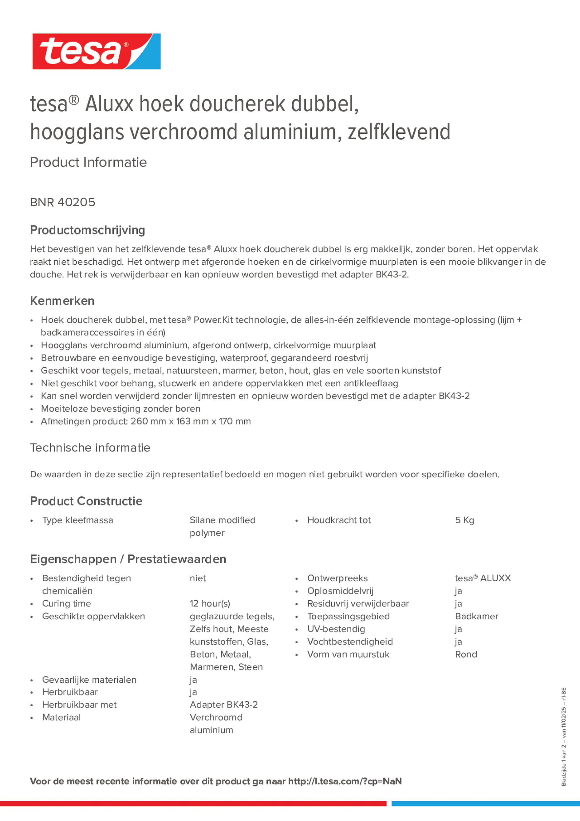 Product information_tesa® 40205_fr-BE_nl-BE