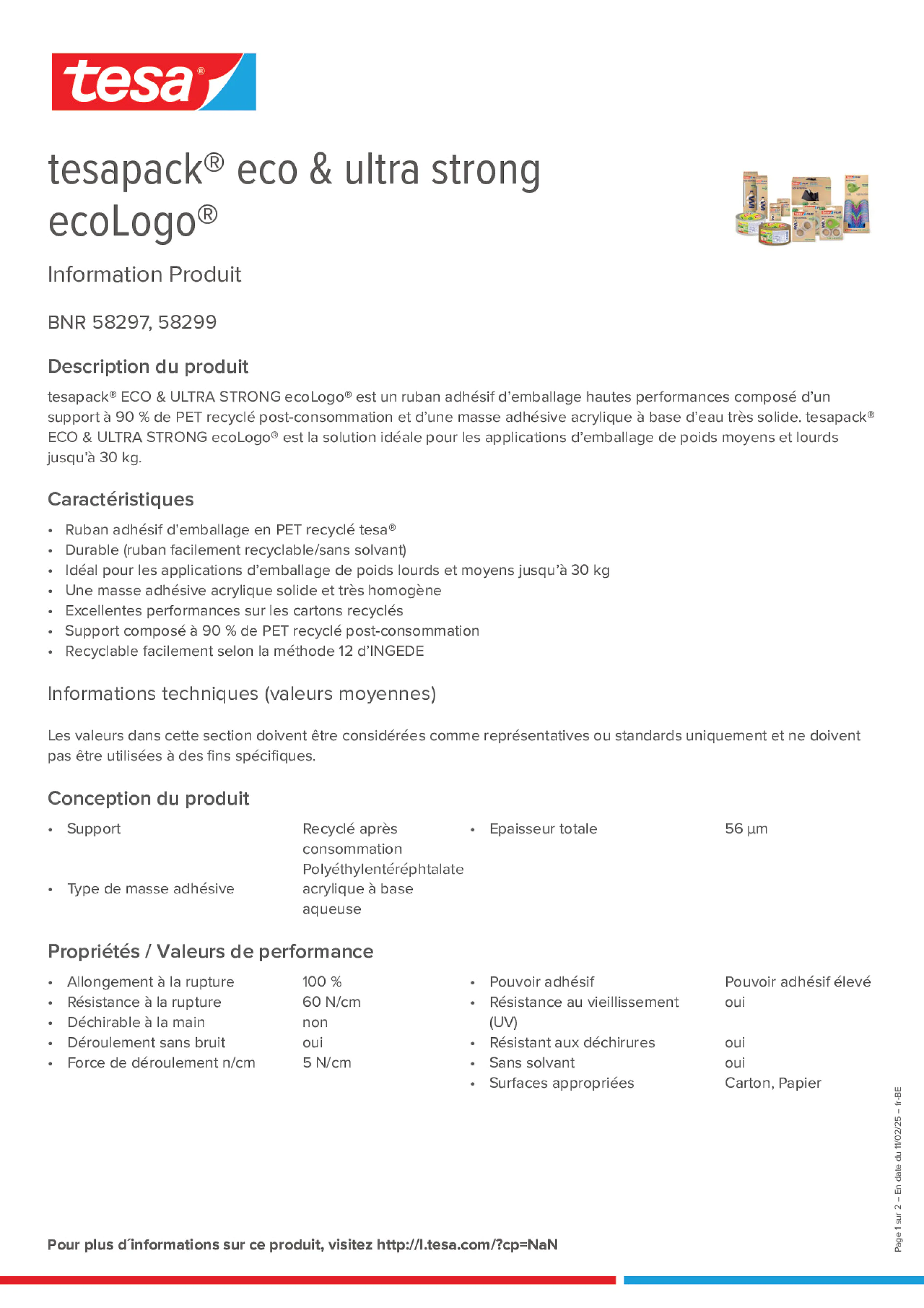 Product information_tesapack® 58297_fr-BE_nl-BE
