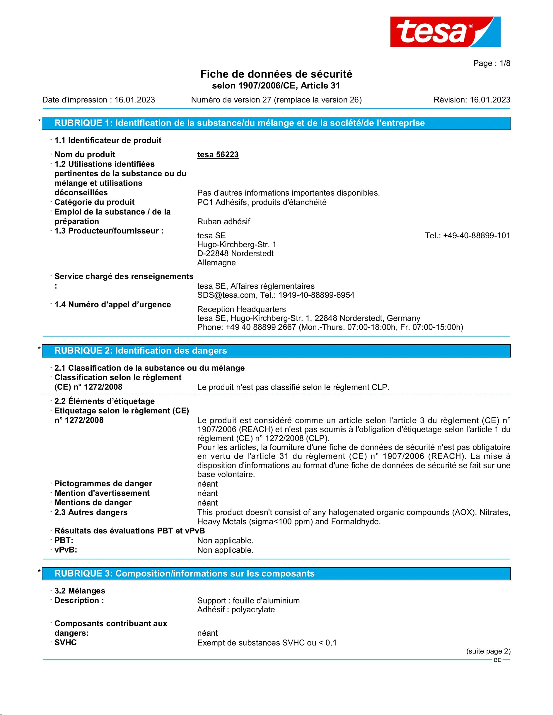 Safety data sheet_tesa® 56223_nl-BE_v27