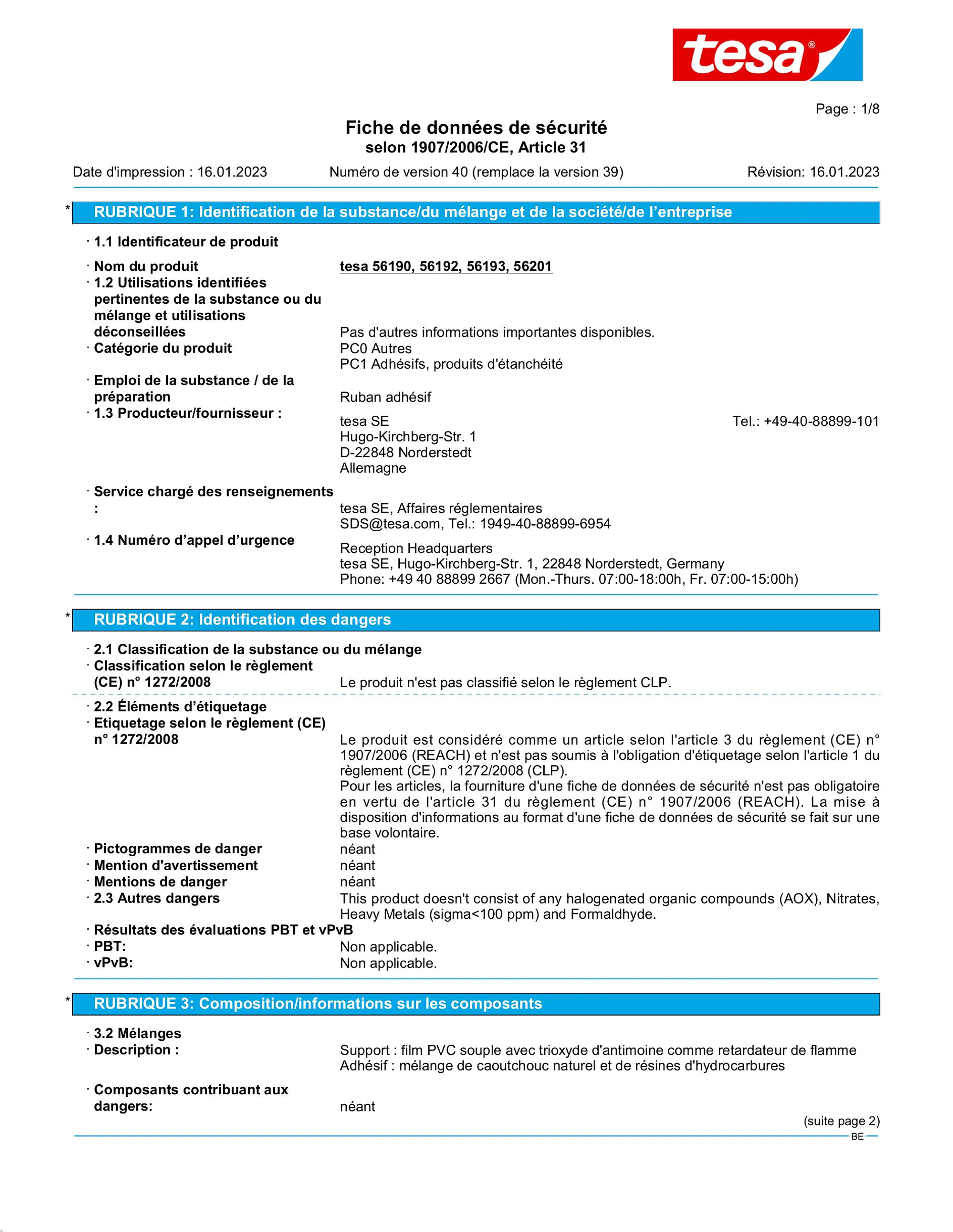 Safety data sheet_tesa® 5495_nl-BE_v40