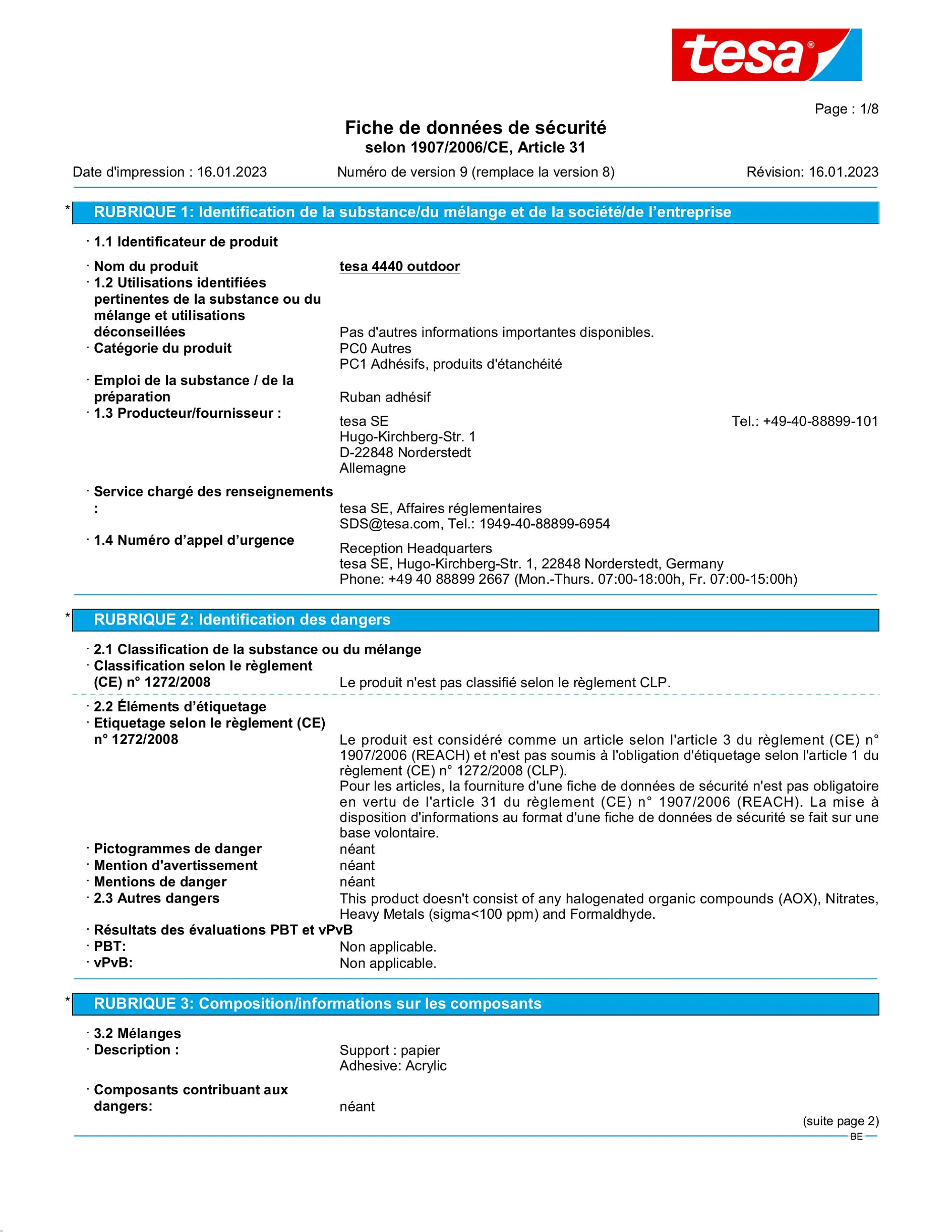 Safety data sheet_tesa® Professional 04440_nl-BE_v9