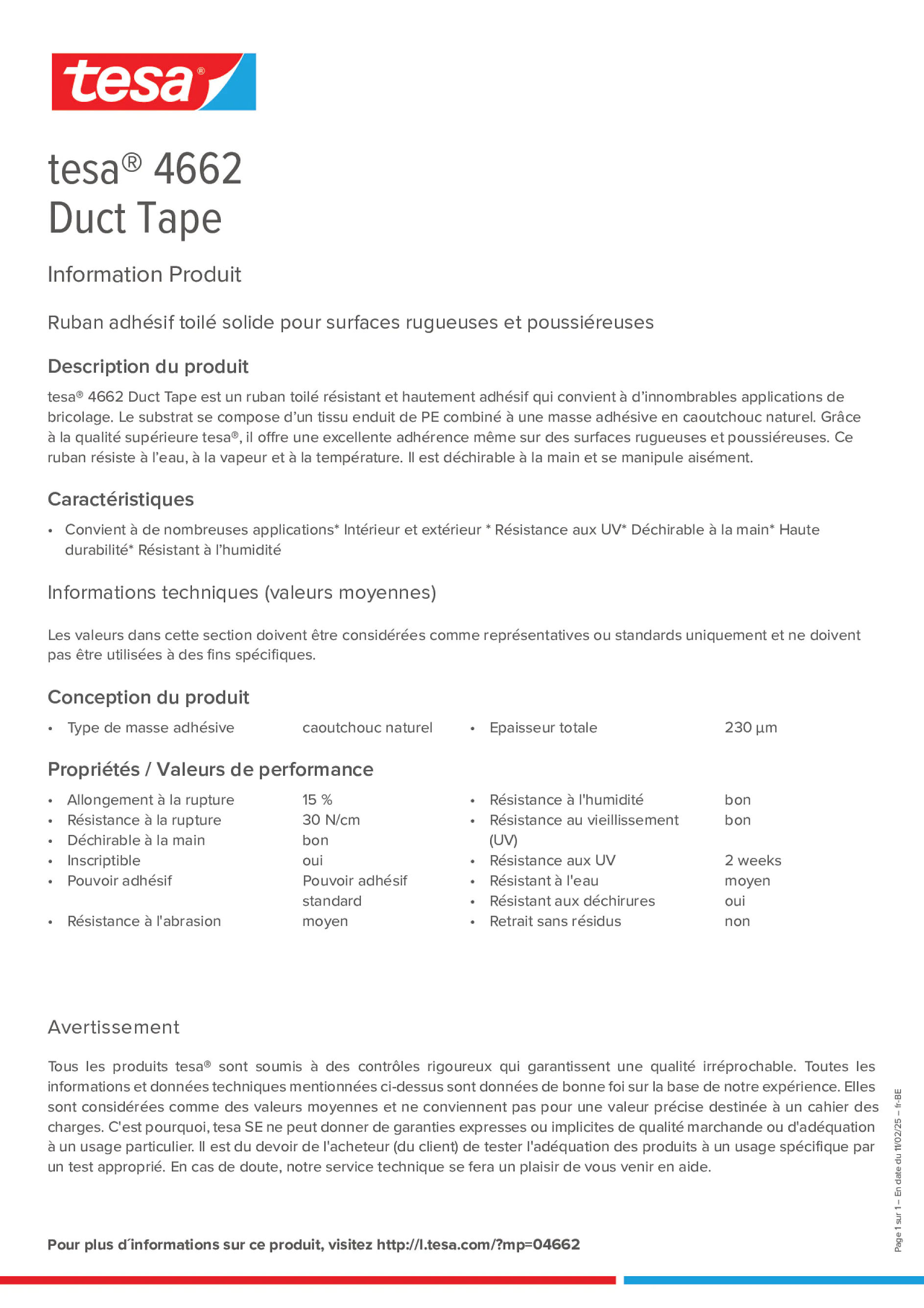 Product information_tesa® 04662_fr-BE_nl-BE