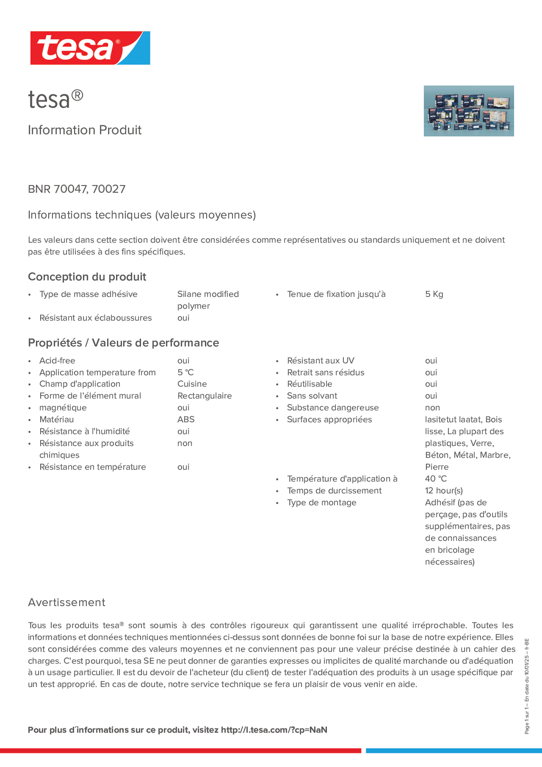 Product information_tesa® 70047_fr-BE_nl-BE