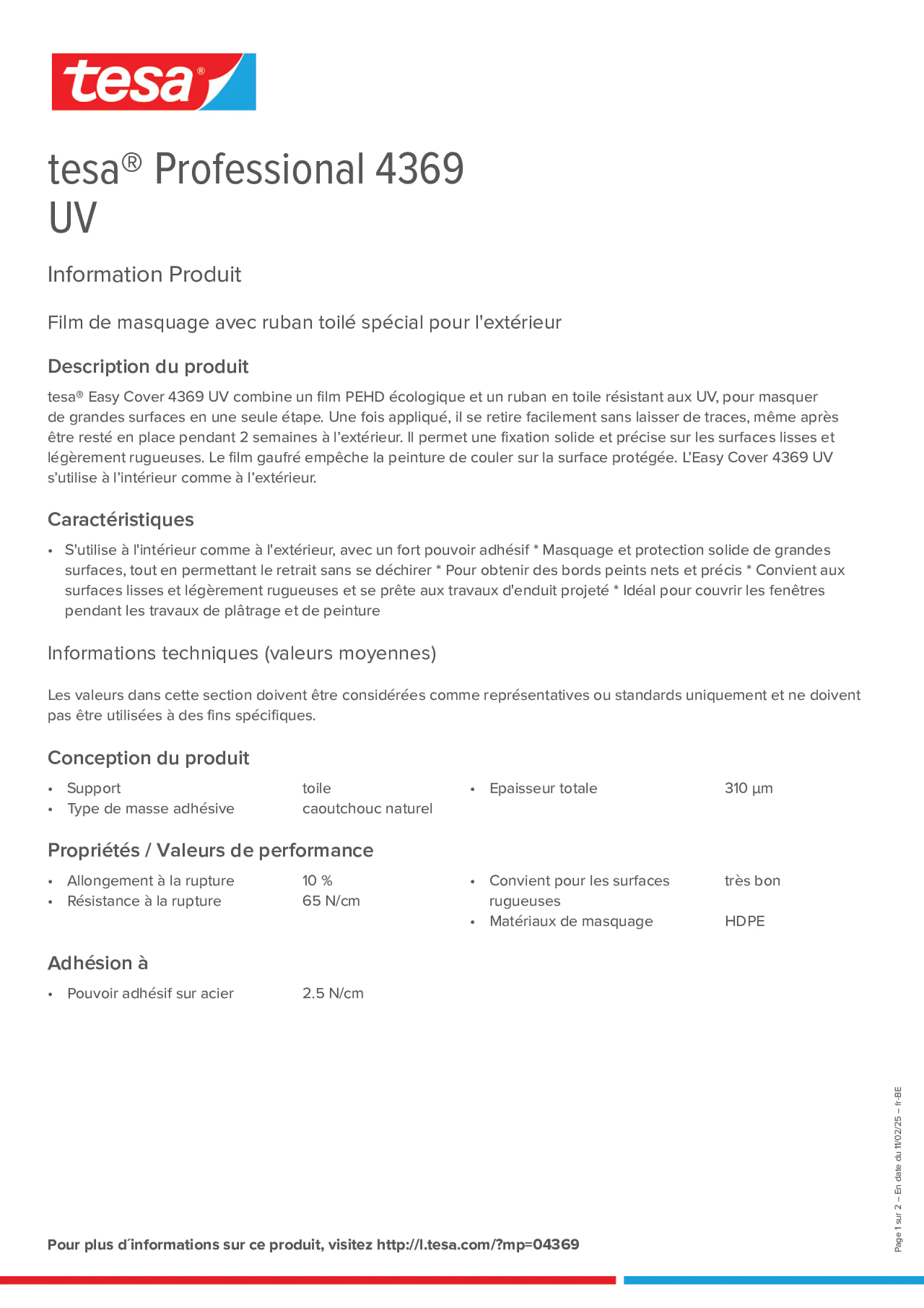 Product information_tesa® Professional 04369_fr-BE_nl-BE