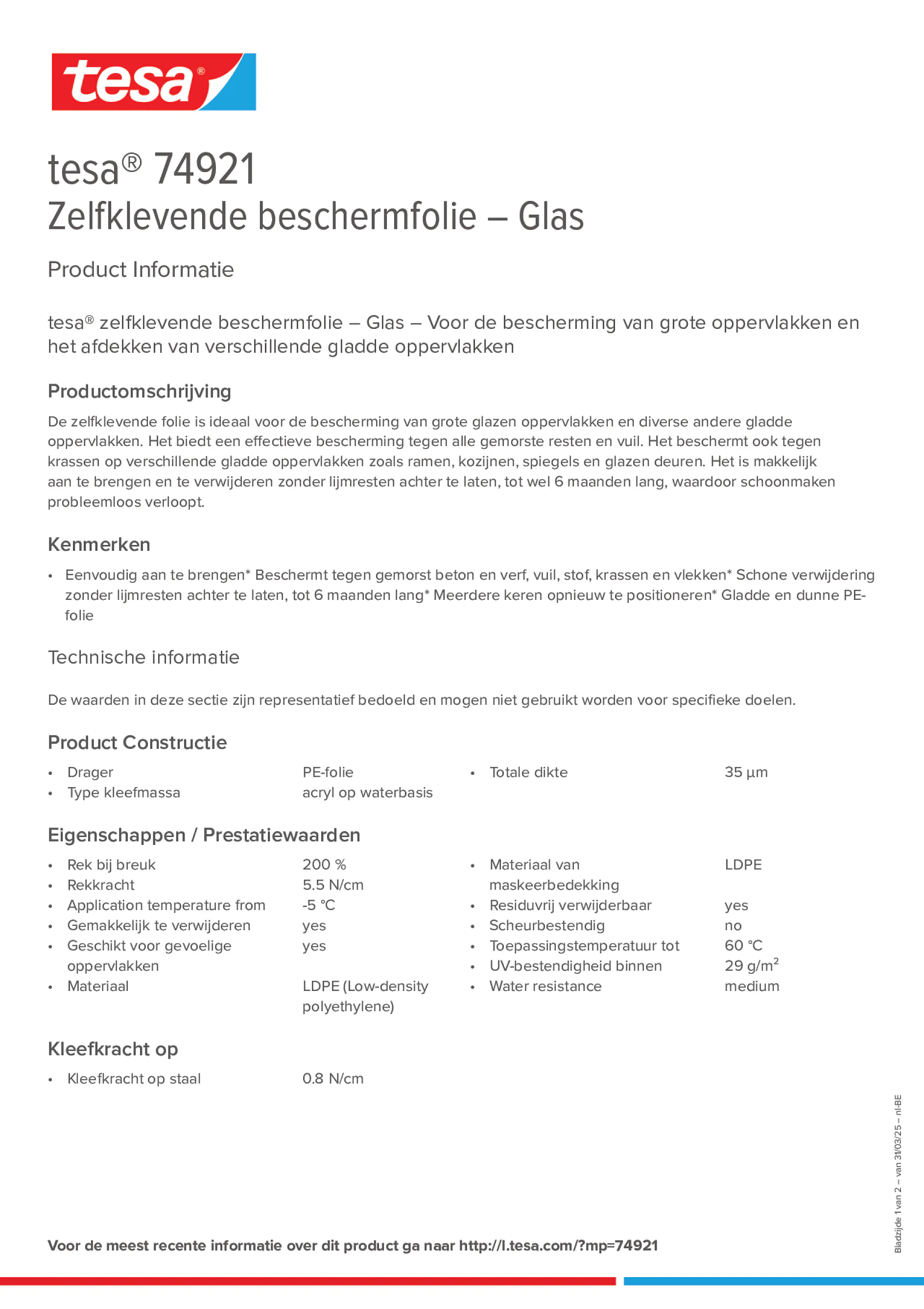 Product information_tesa® 74921_fr-BE_nl-BE