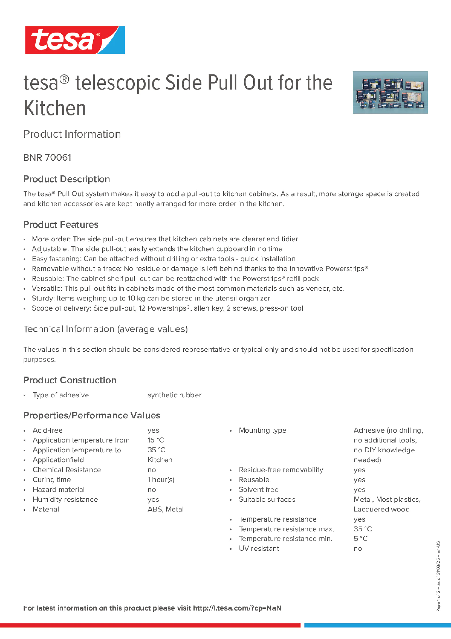 Product information_tesa® 70061_en Product information_tesa® 70061_en