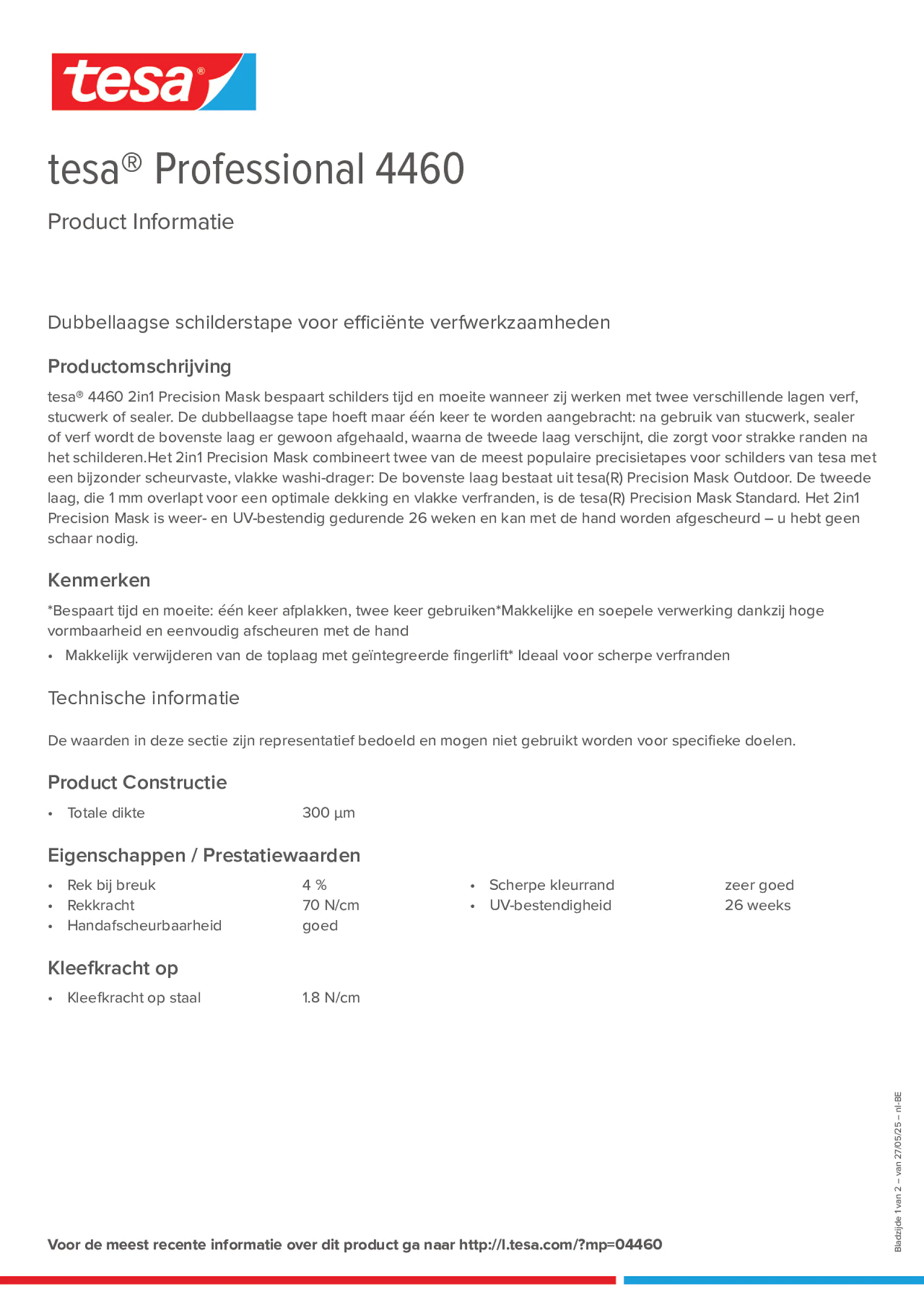 Product information_tesa® Professional 04460_fr-BE_nl-BE