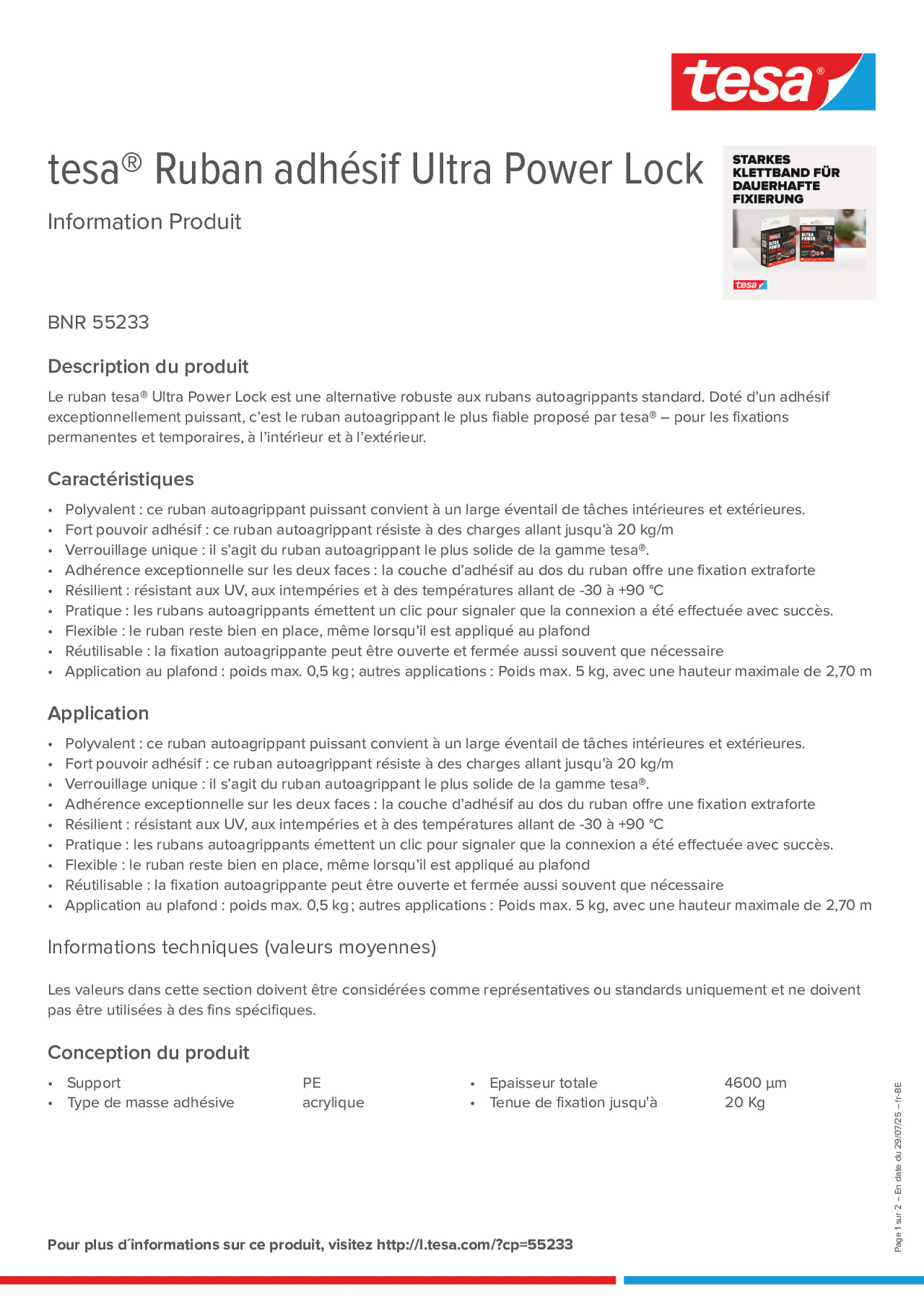 Product information_tesa® 55233_fr-BE_nl-BE