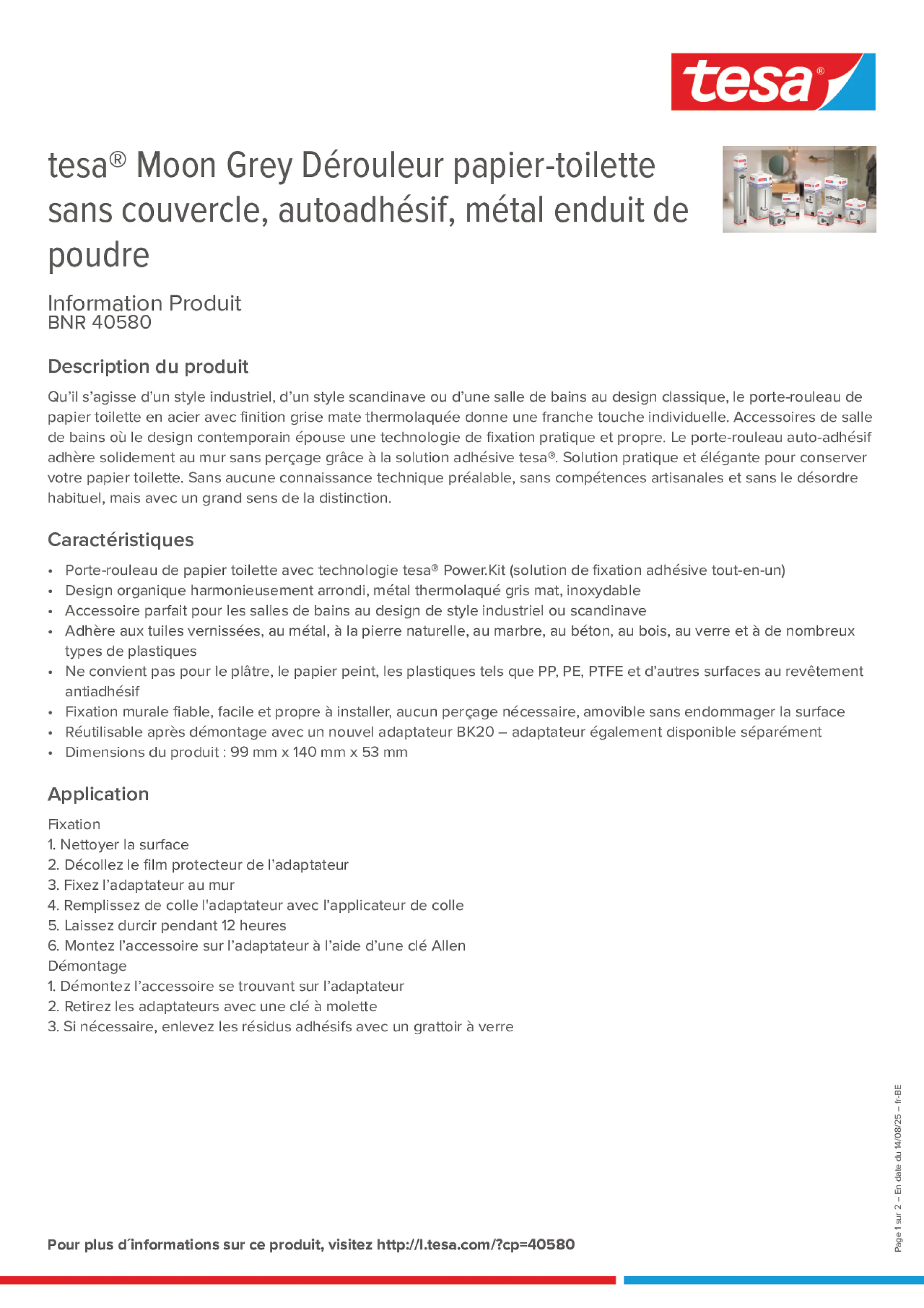 Product information_tesa® 40580_fr-BE_nl-BE