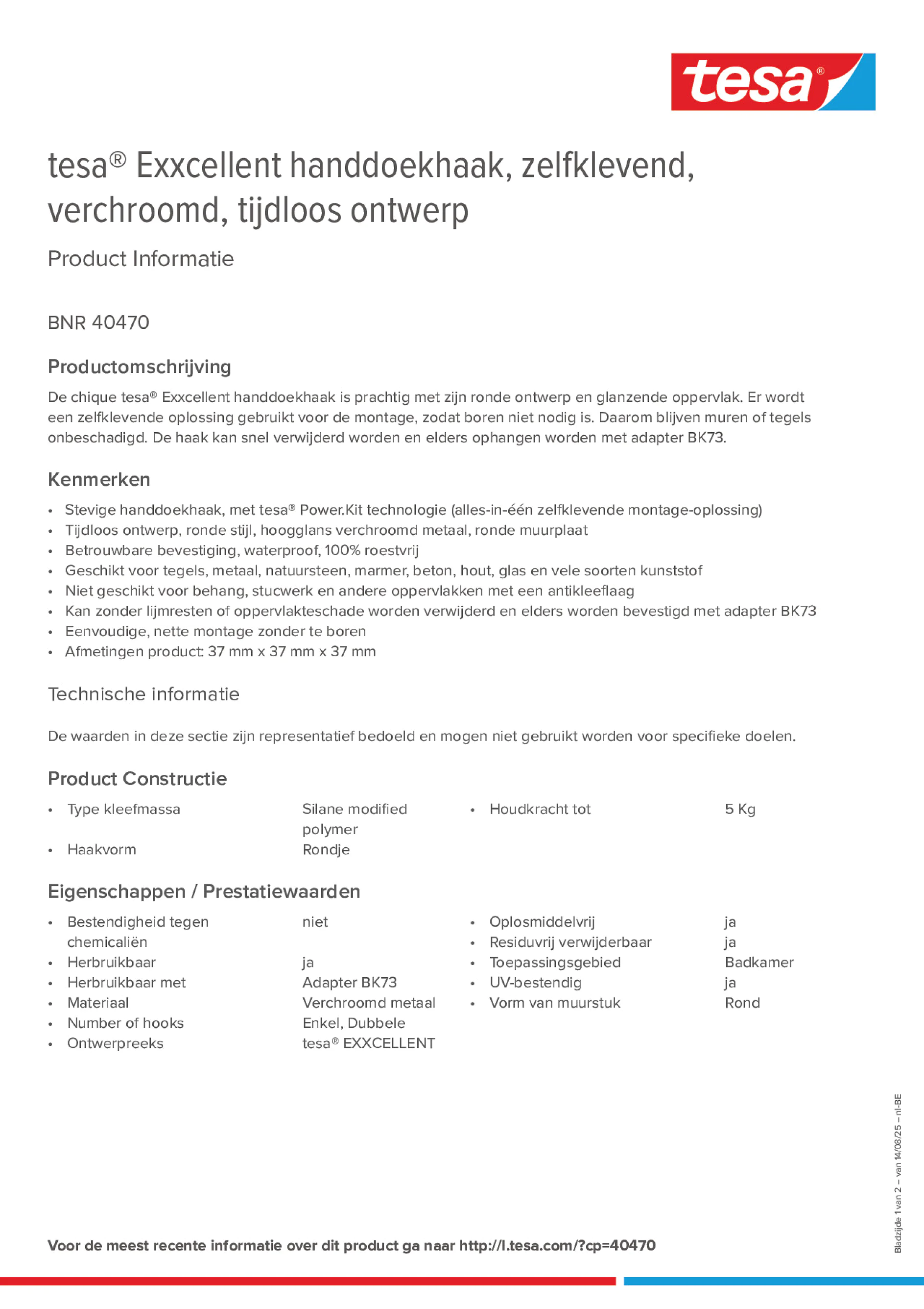 Product information_tesa® 40470_fr-BE_nl-BE