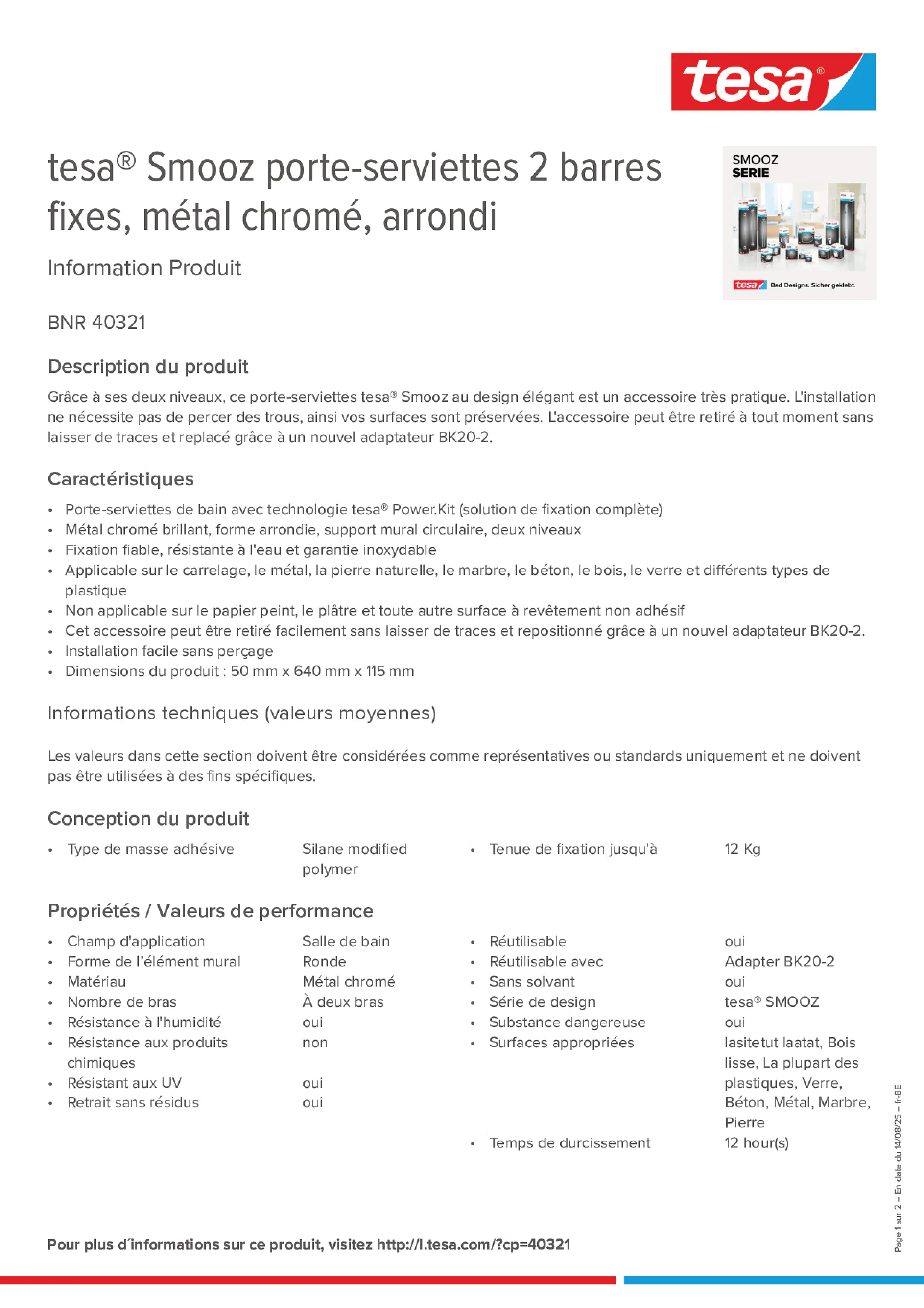 Product information_tesa® 40321_fr-BE_nl-BE
