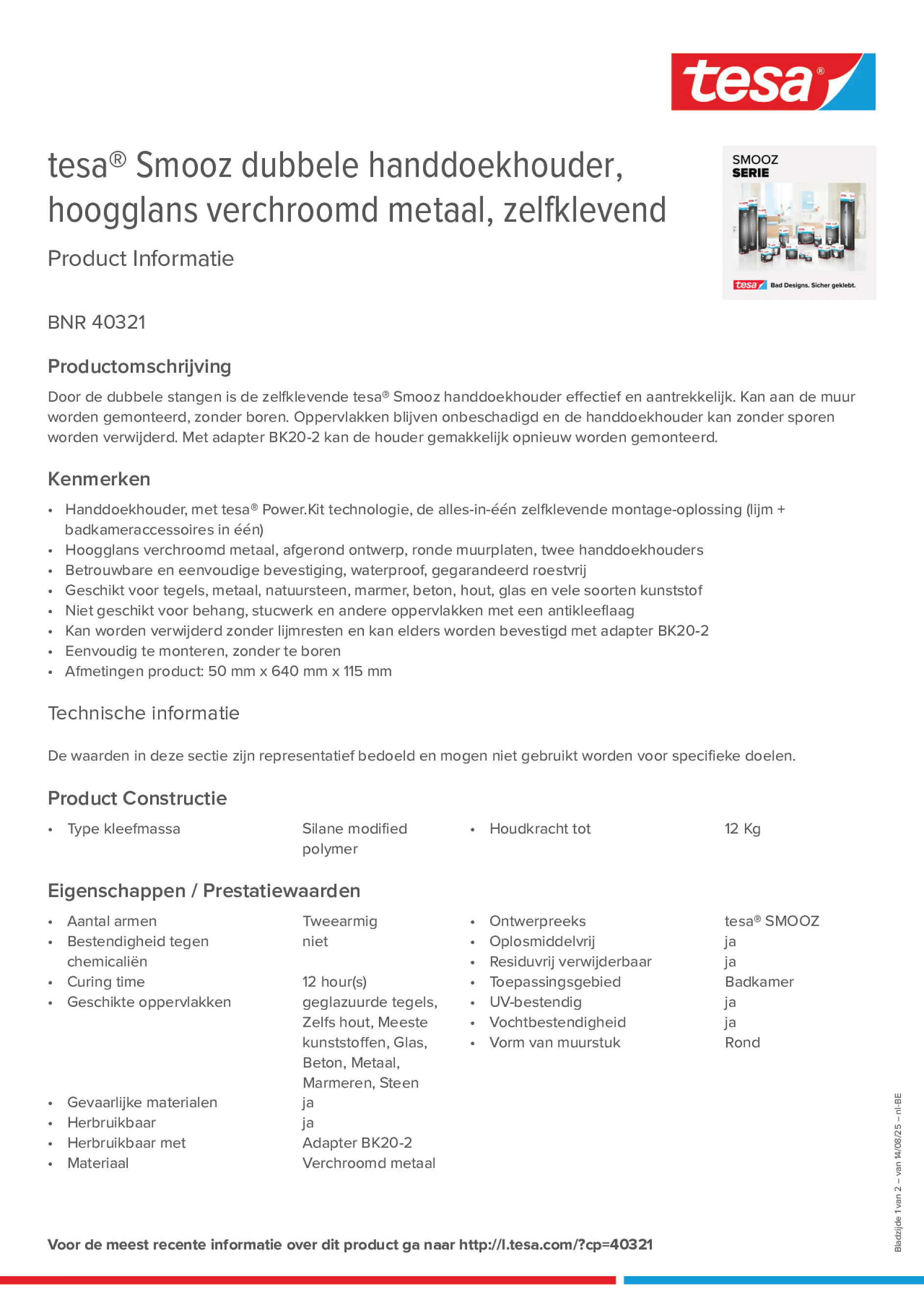 Product information_tesa® 40321_fr-BE_nl-BE