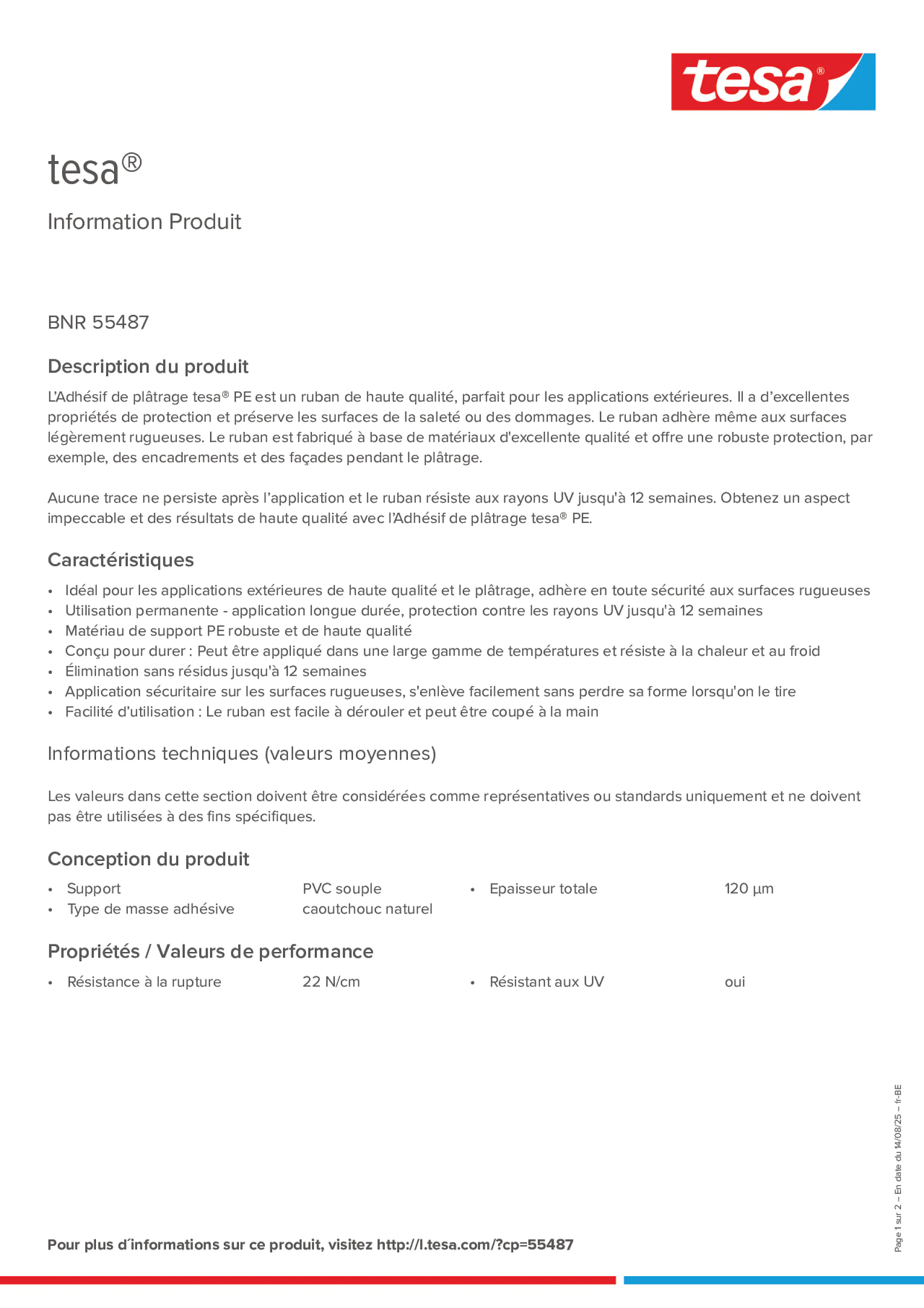 Product information_tesa® 55487_fr-BE_nl-BE