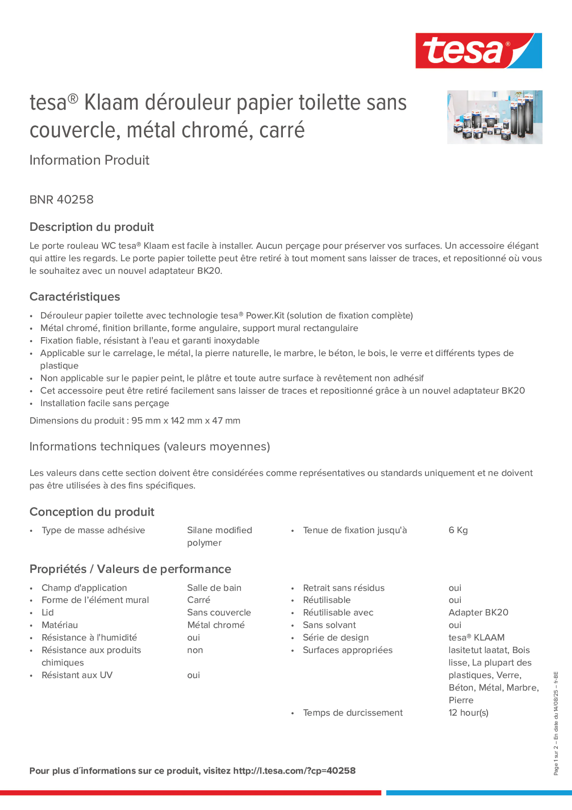 Product information_tesa® 40258_fr-BE_nl-BE