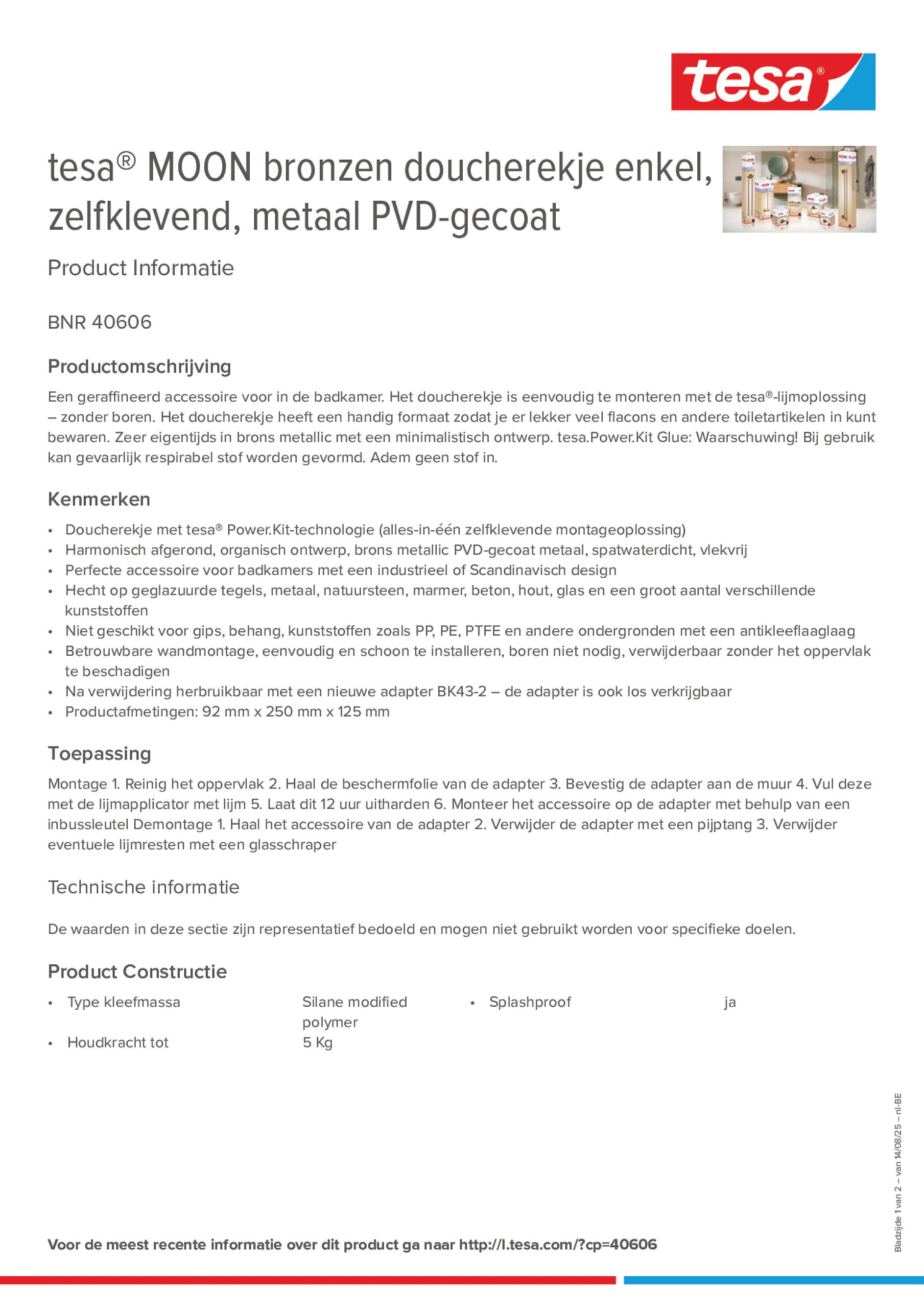 Product information_tesa® 40606_fr-BE_nl-BE