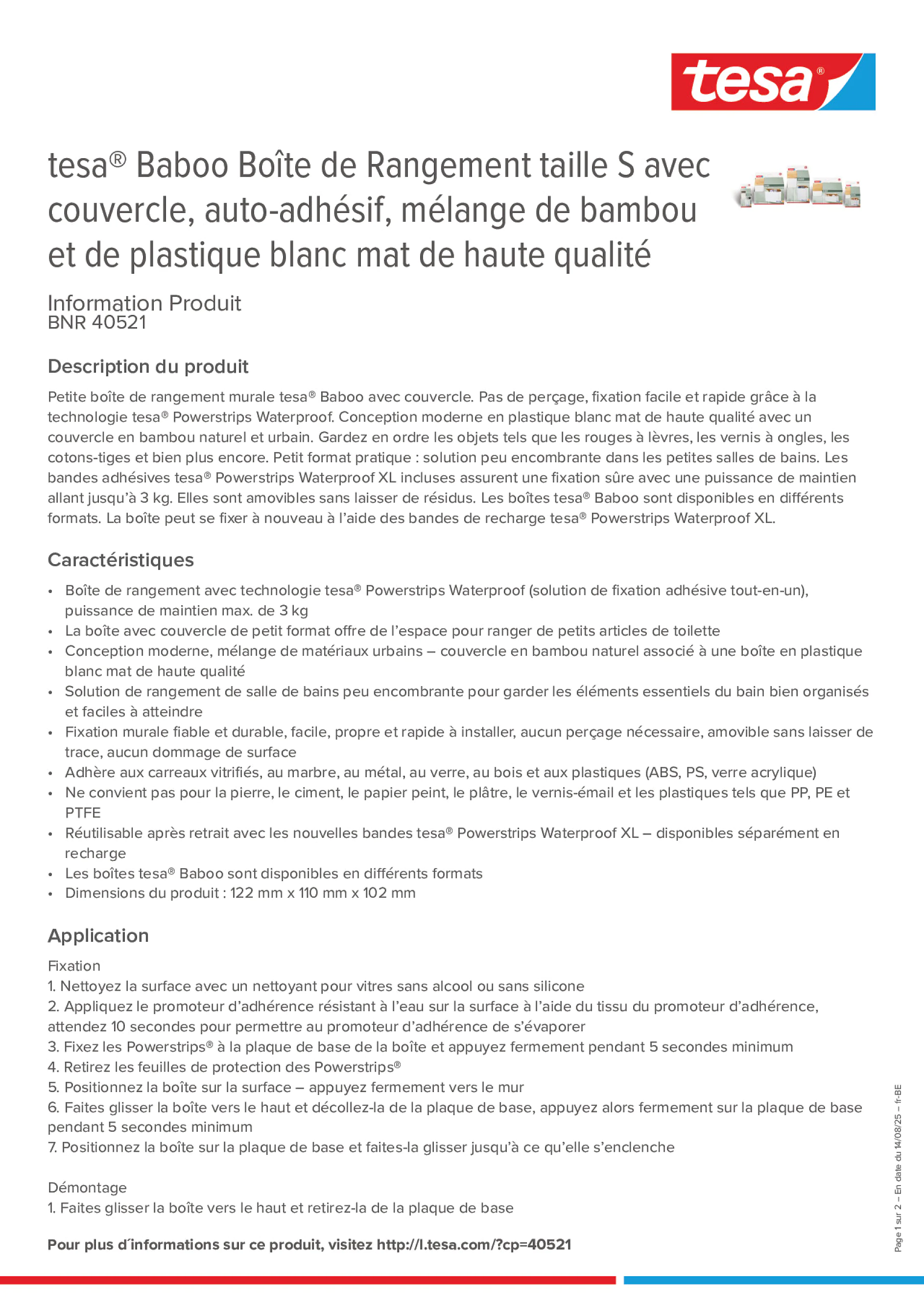 Product information_tesa® 40521_fr-BE_nl-BE