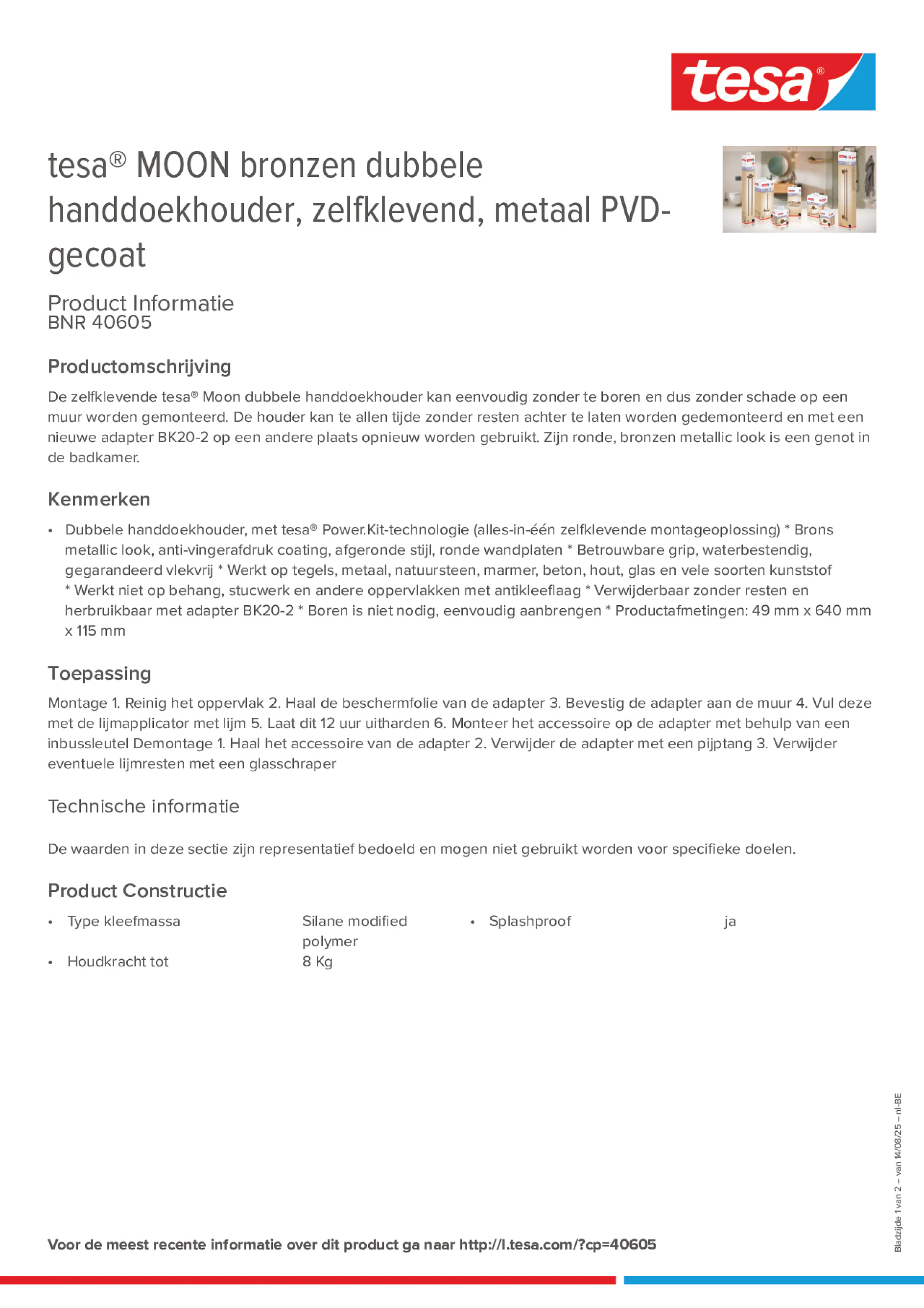 Product information_tesa® 40605_fr-BE_nl-BE