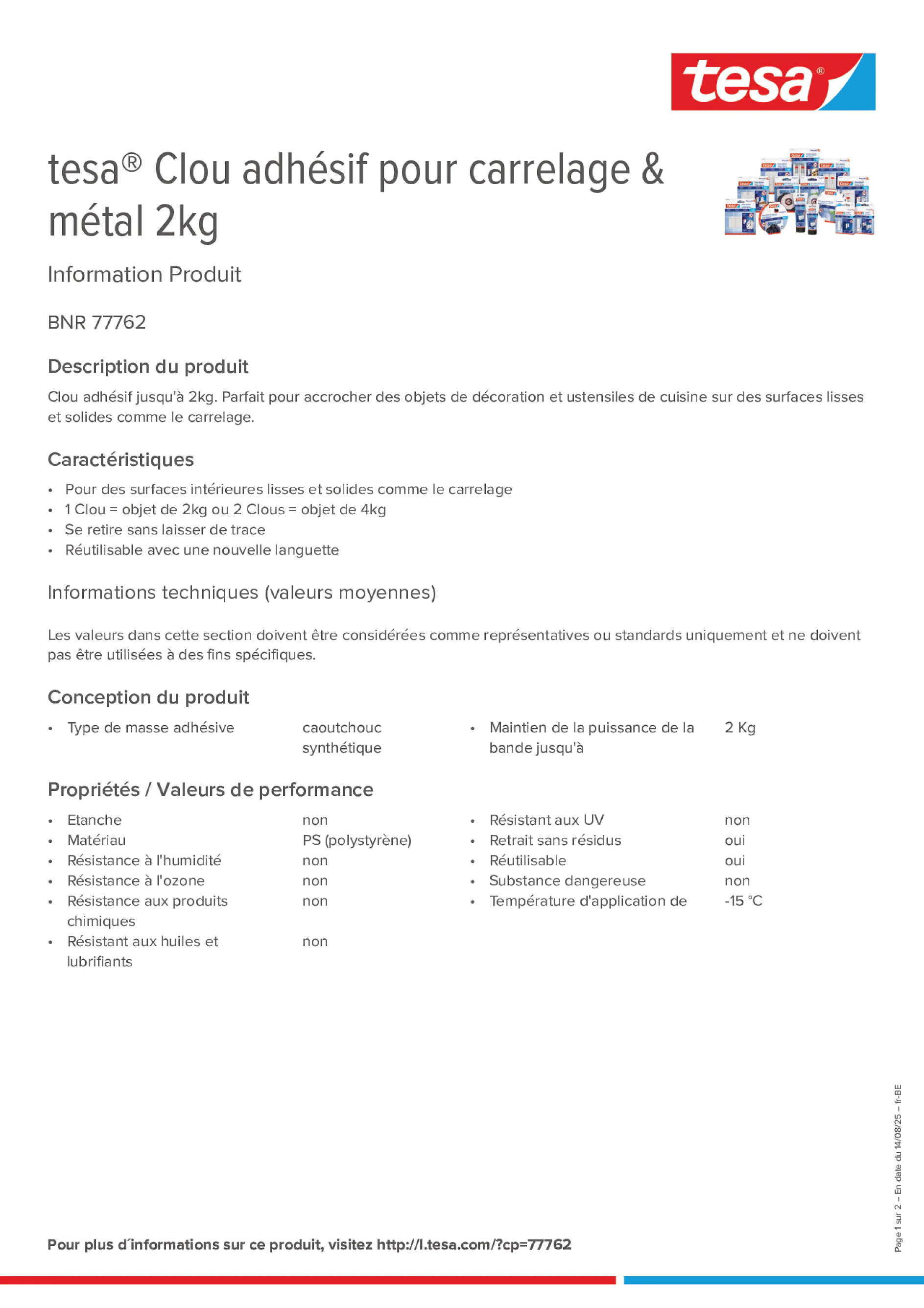Product information_tesa® 77762_fr-BE_nl-BE