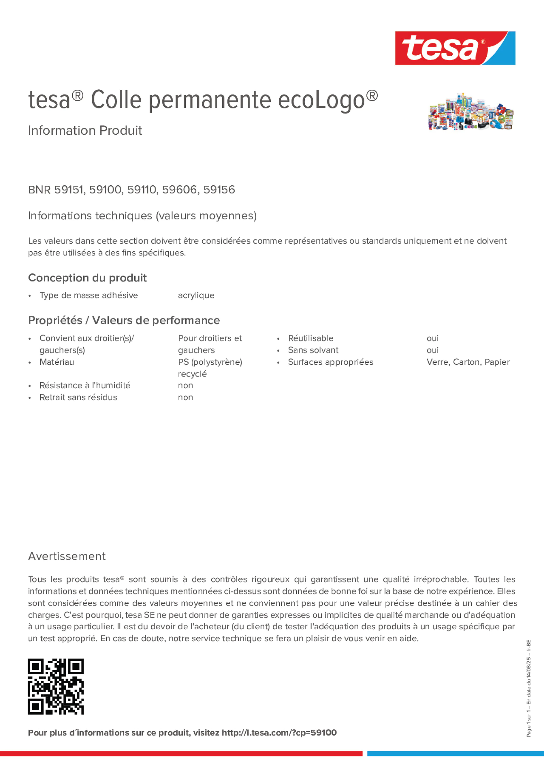 Product information_tesa® 59156_fr-BE_nl-BE