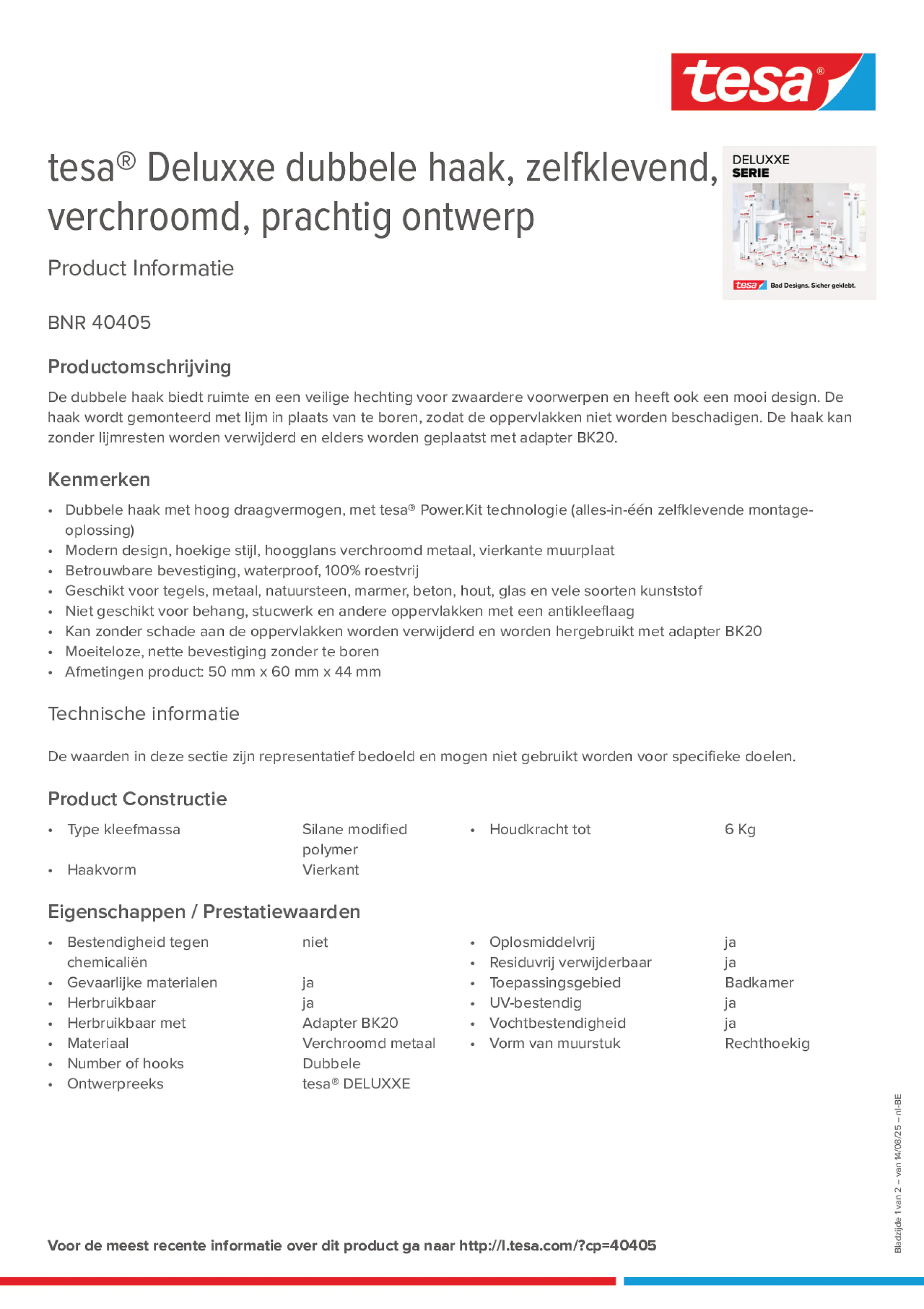 Product information_tesa® 40405_fr-BE_nl-BE