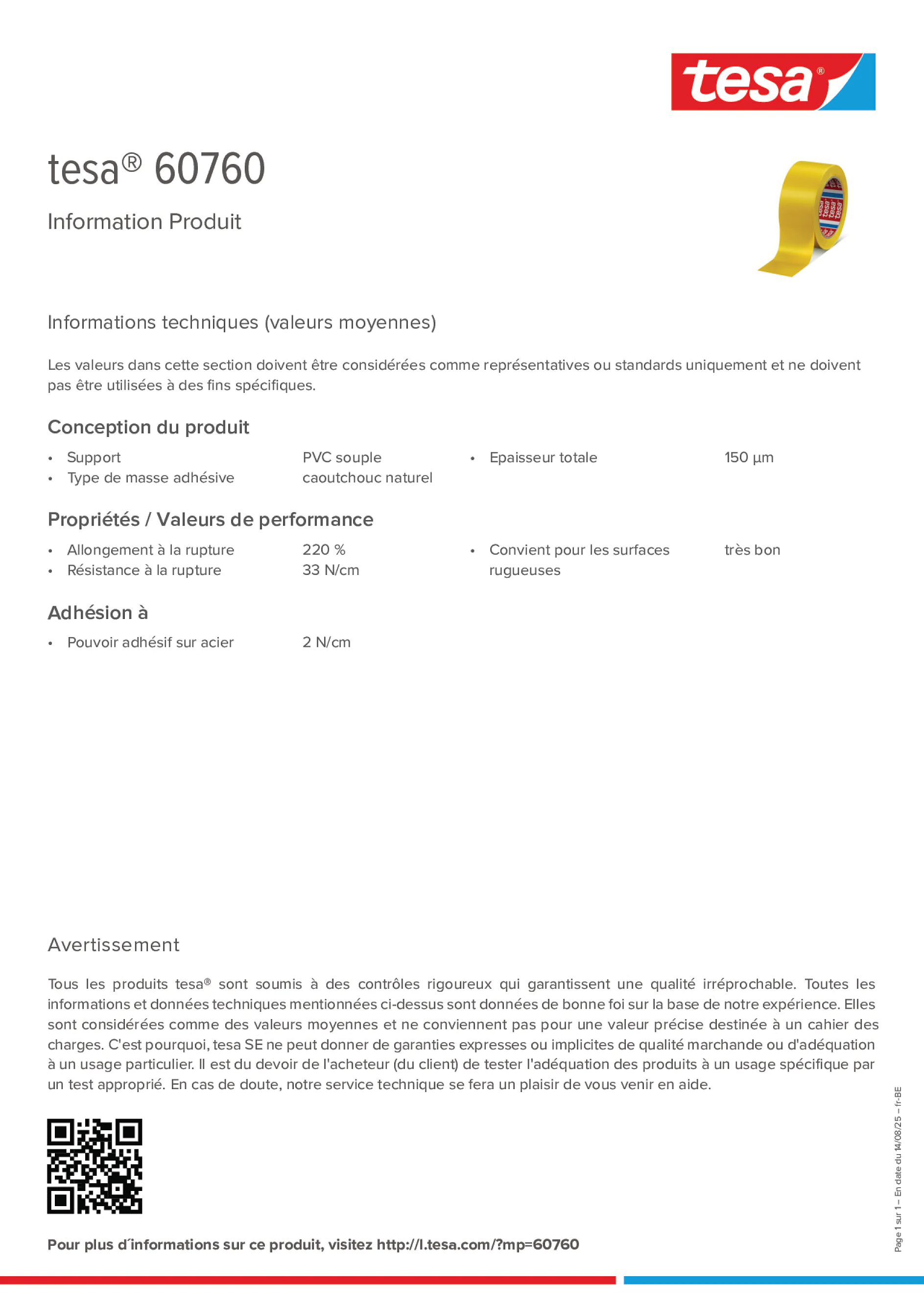 Product information_tesa® 60760_fr-BE_nl-BE