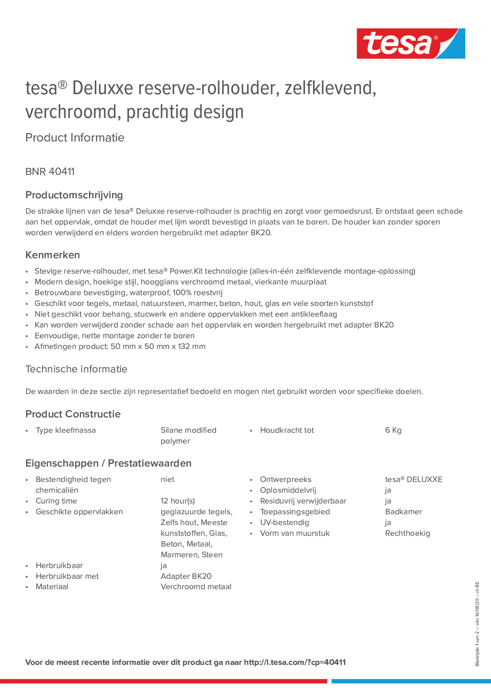 Product information_tesa® 40411_fr-BE_nl-BE