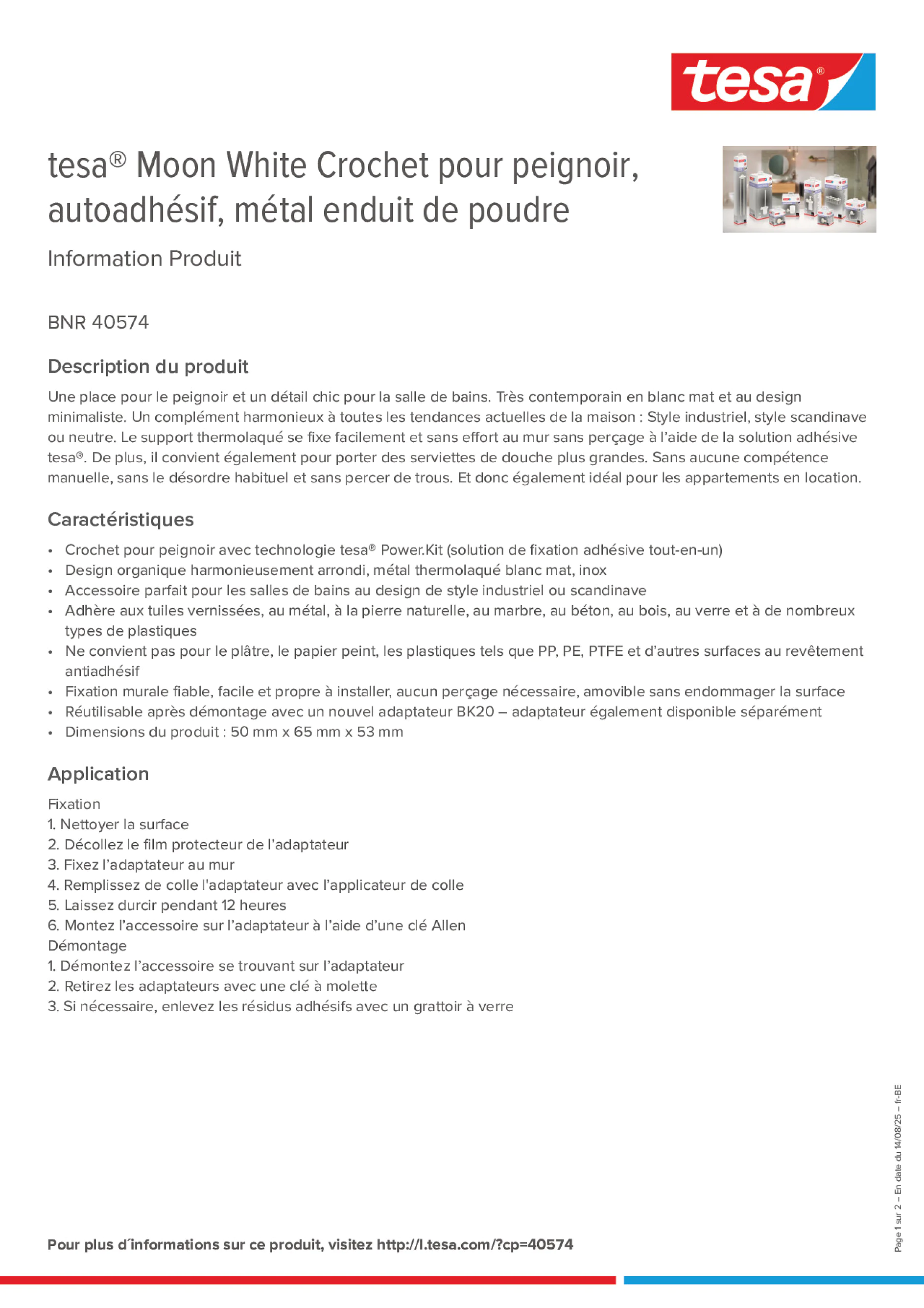 Product information_tesa® 40574_fr-BE_nl-BE