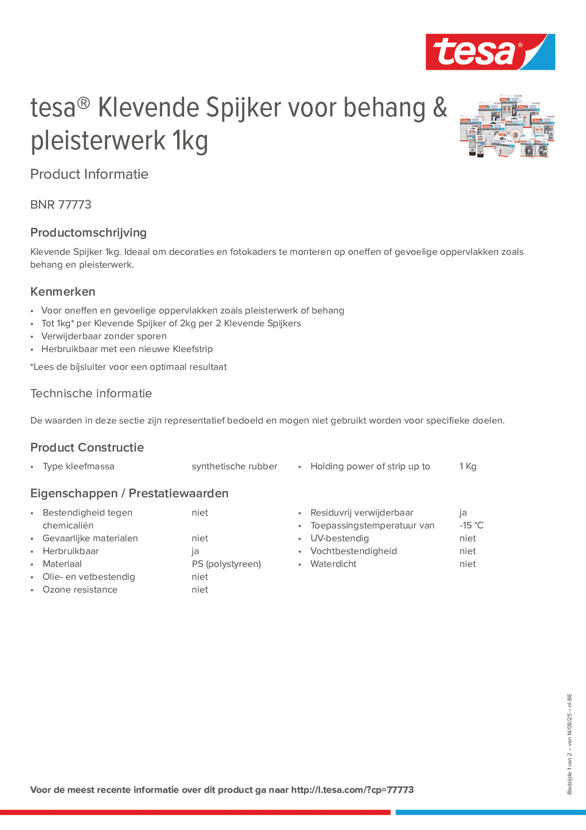 Product information_tesa® 77773_fr-BE_nl-BE