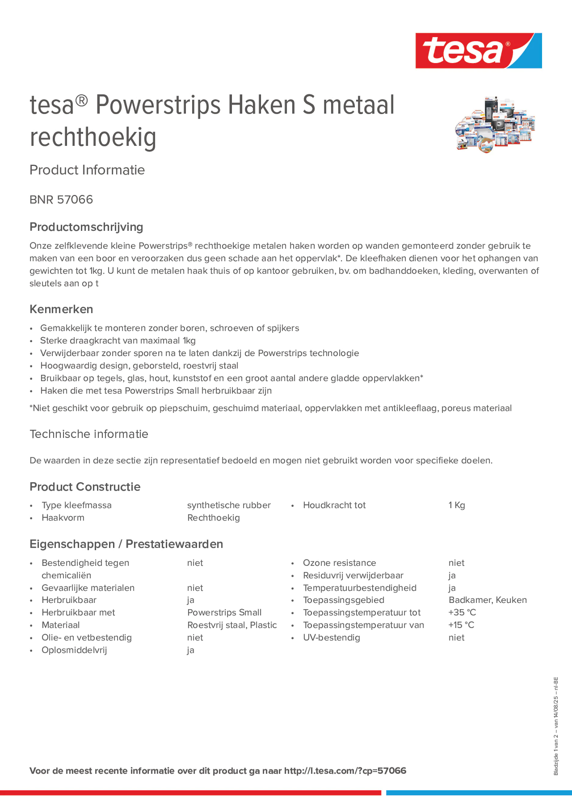 Product information_tesa® Powerstrips 57066_fr-BE_nl-BE