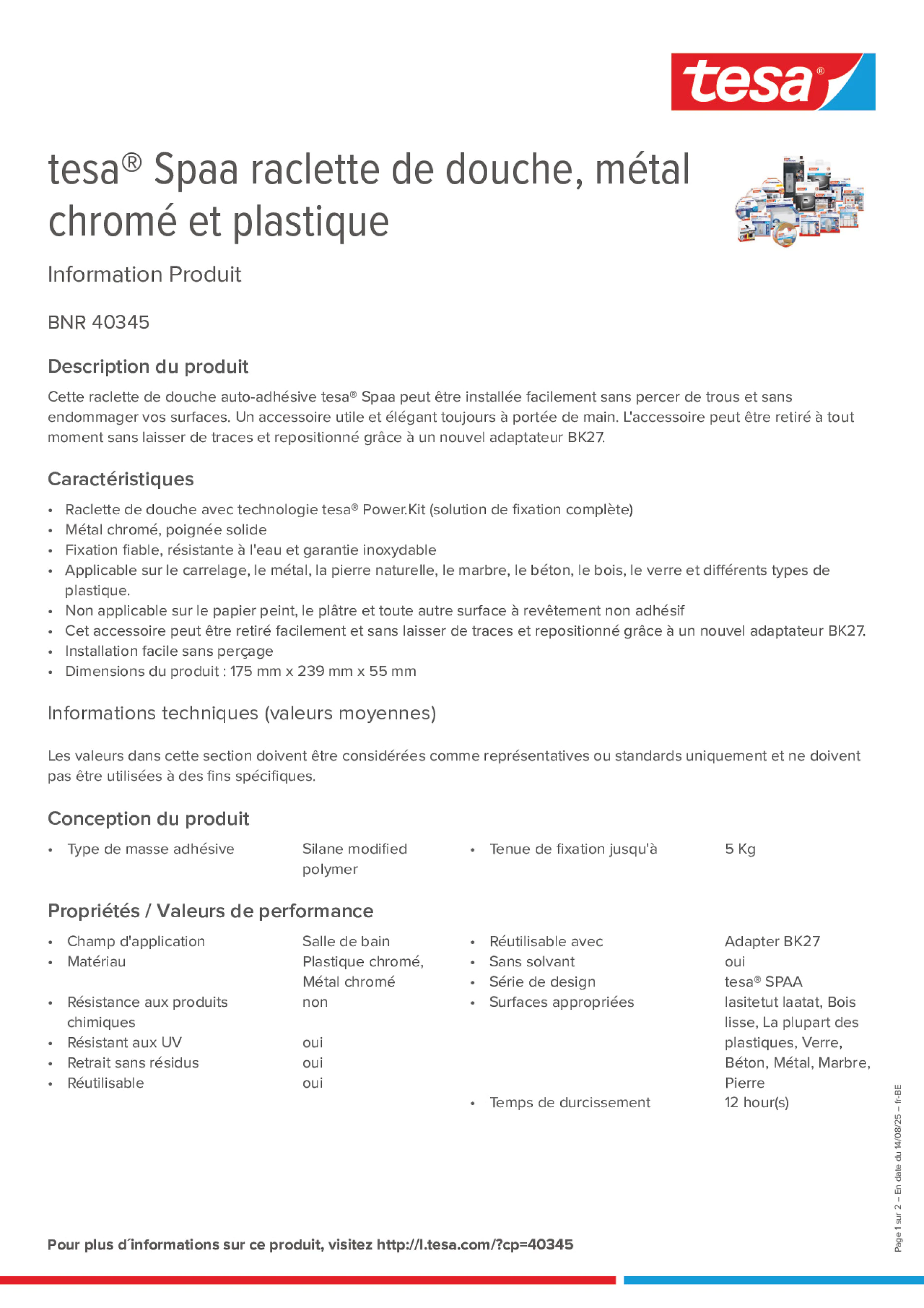 Product information_tesa® 40345_fr-BE_nl-BE