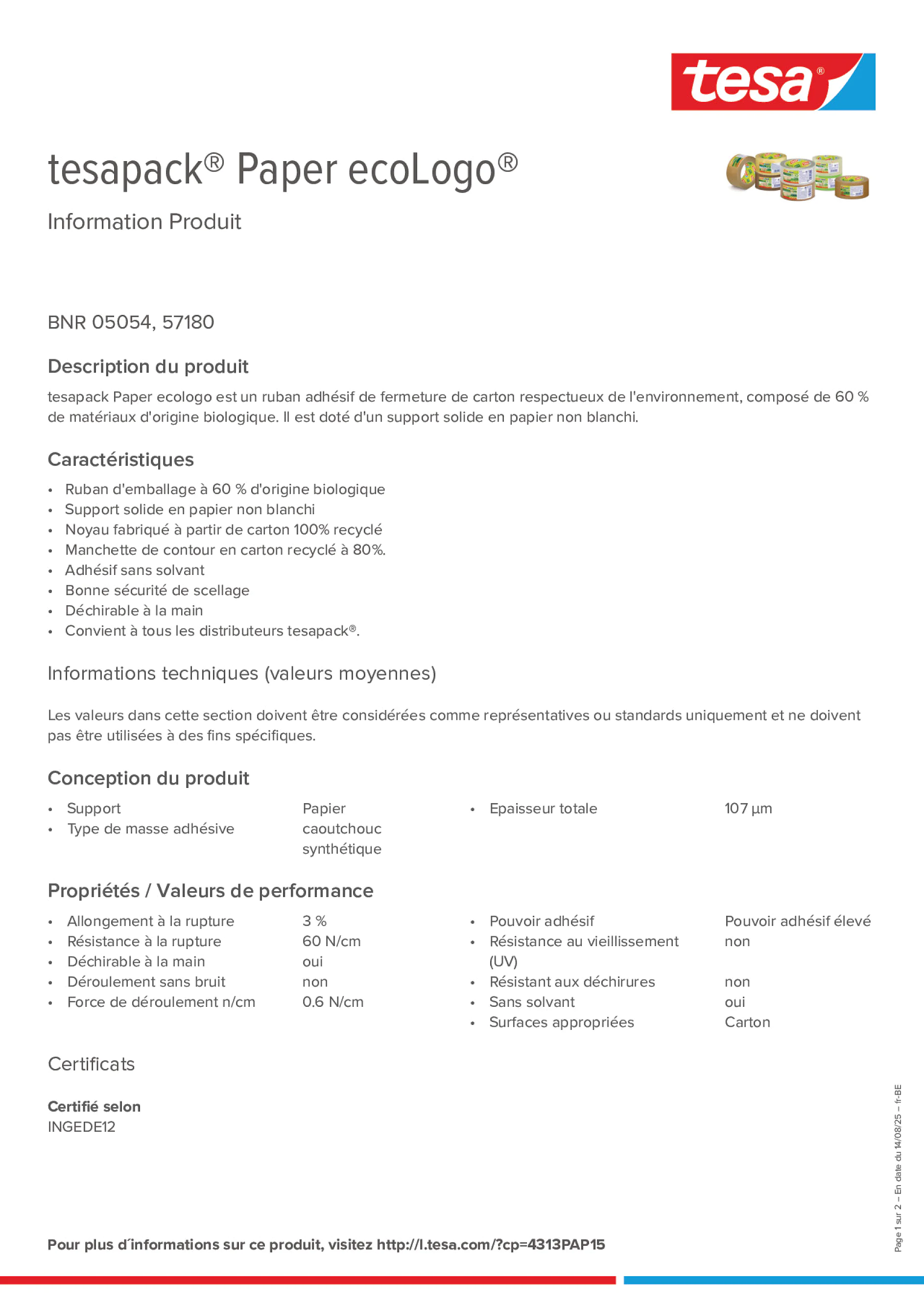 Product information_tesapack® 5054_fr-BE_nl-BE